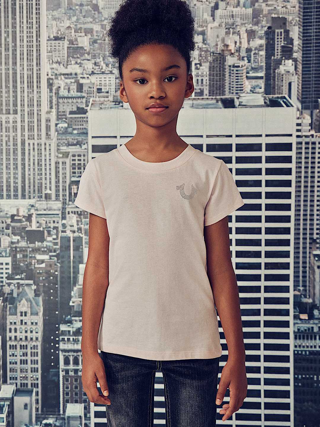 GIRLS FOIL CRYSTAL TEE