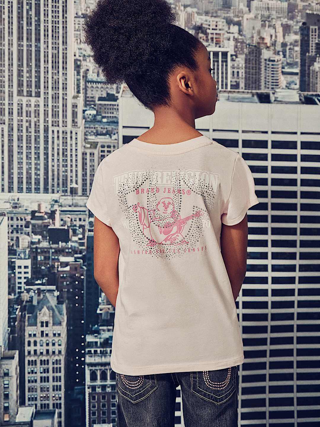 GIRLS FOIL CRYSTAL TEE