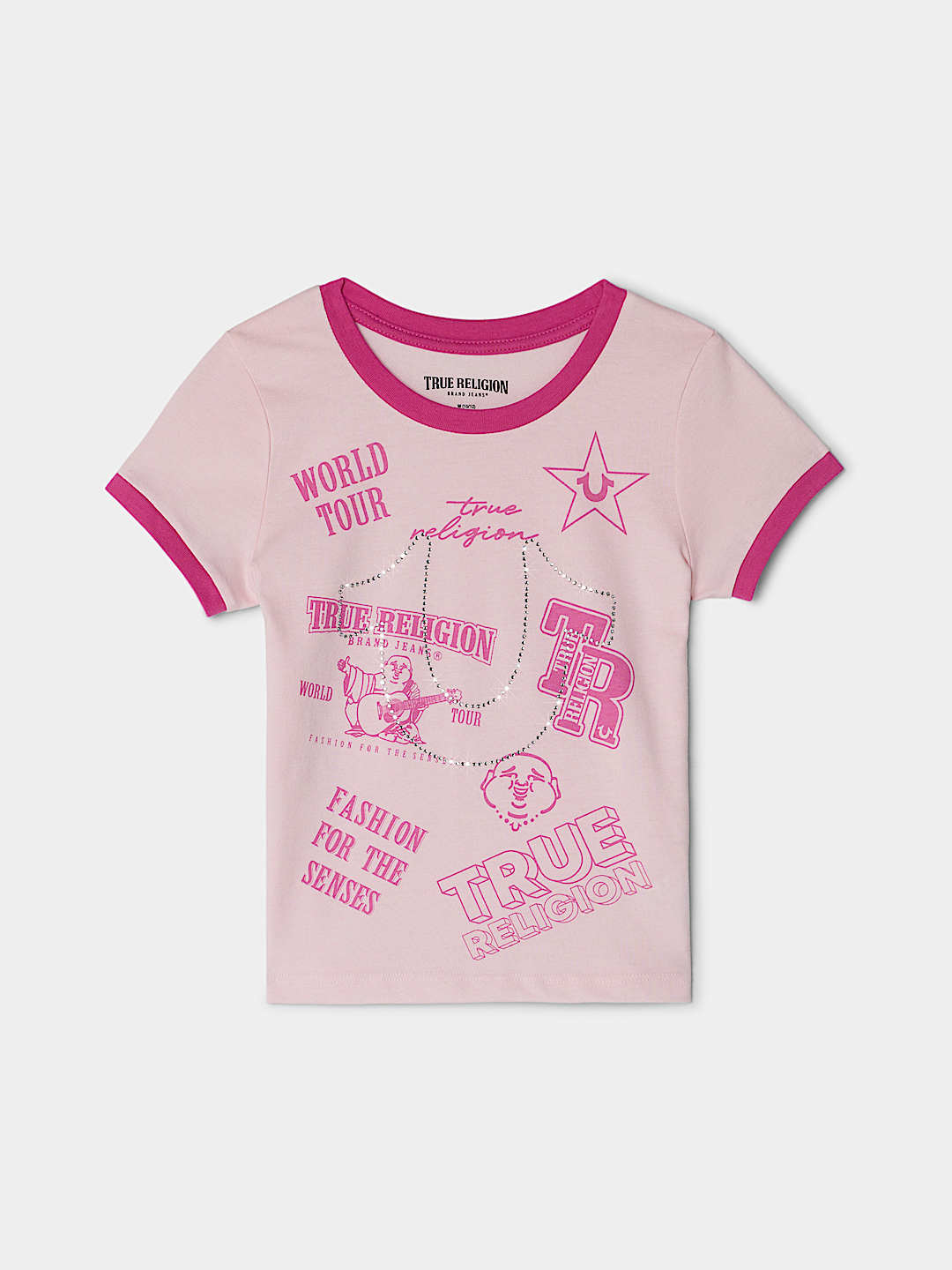 GIRLS TRUE PRINT RINGER TEE