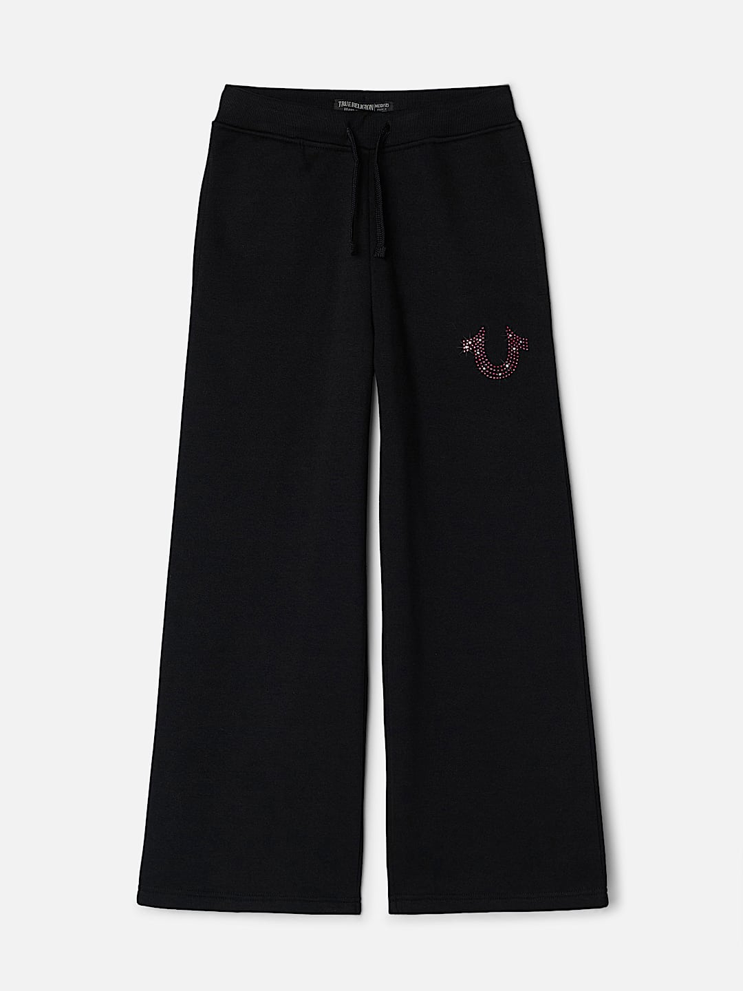 GIRLS RHINESTONE HORSESHOE WIDE LEG SWEATPANT