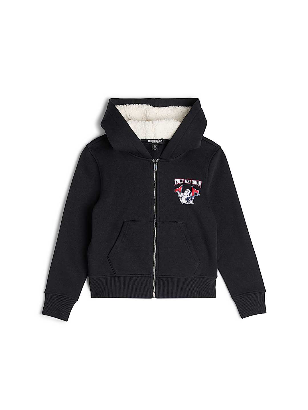 GIRLS SHERPA LINED ZIP HOODIE