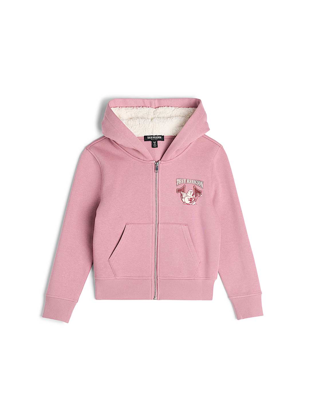GIRLS SHERPA LINED ZIP HOODIE