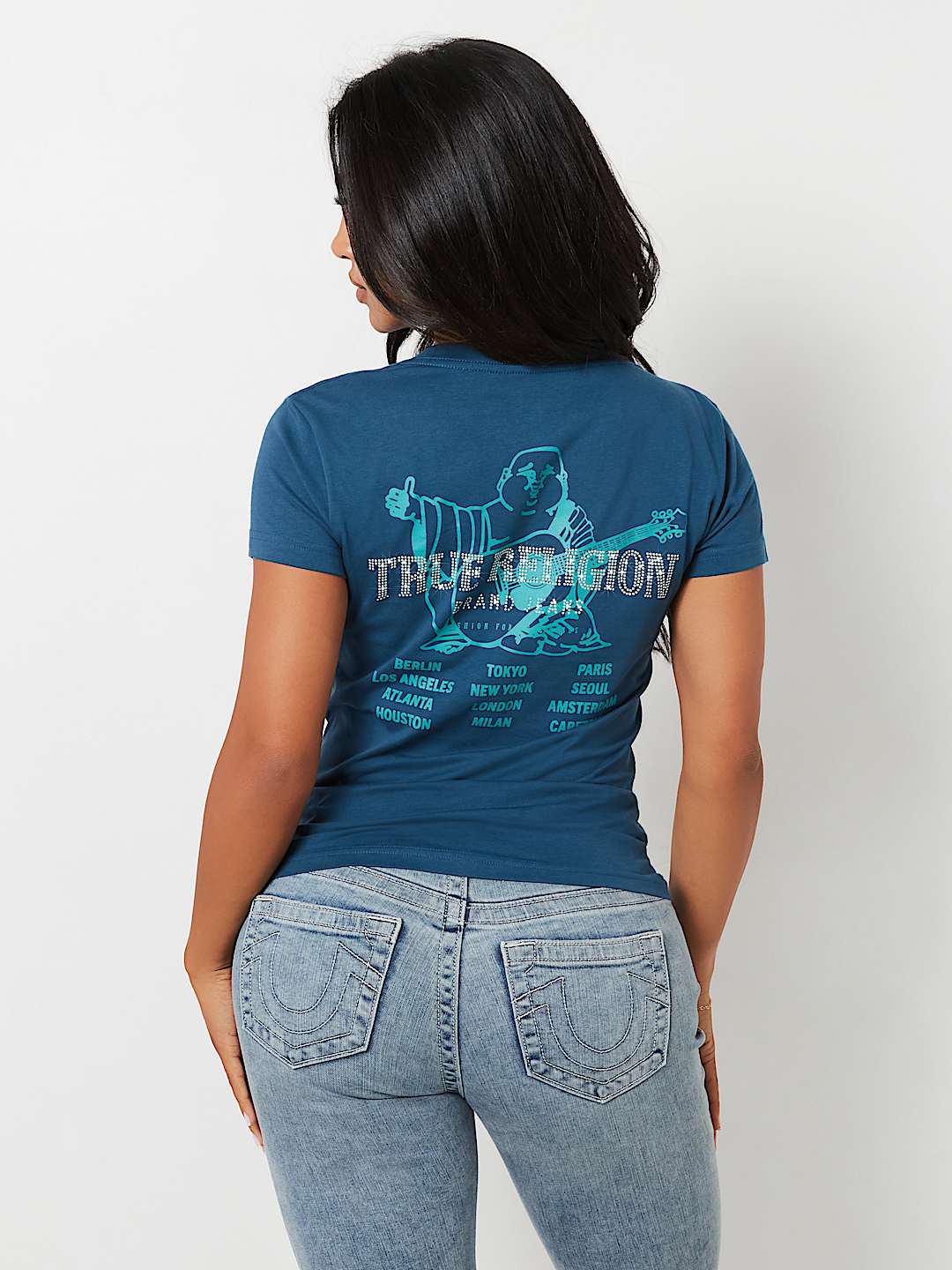 CRYSTAL CONCERT LOGO V NECK TEE, image 5