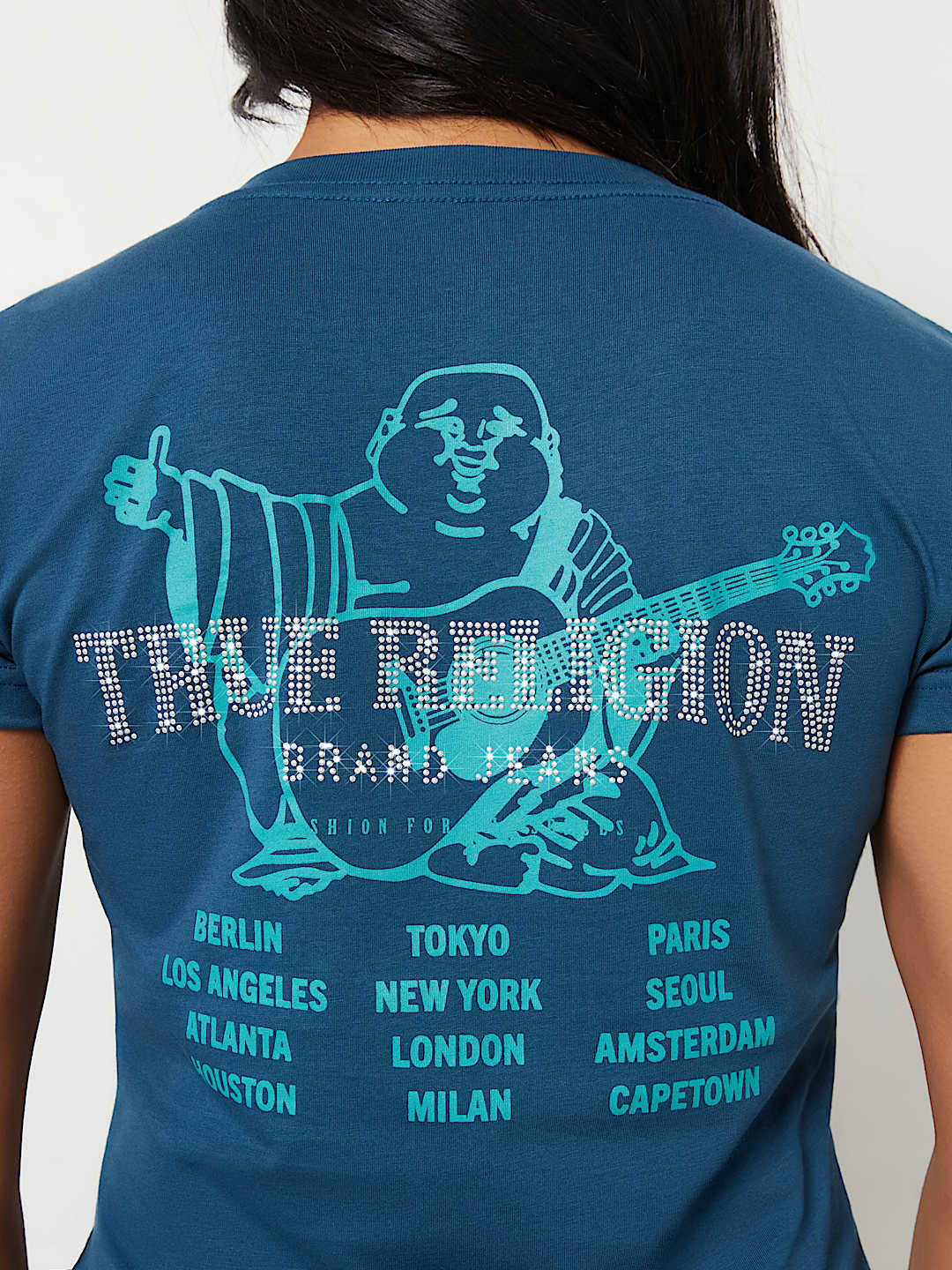 CRYSTAL CONCERT LOGO V NECK TEE, image 1