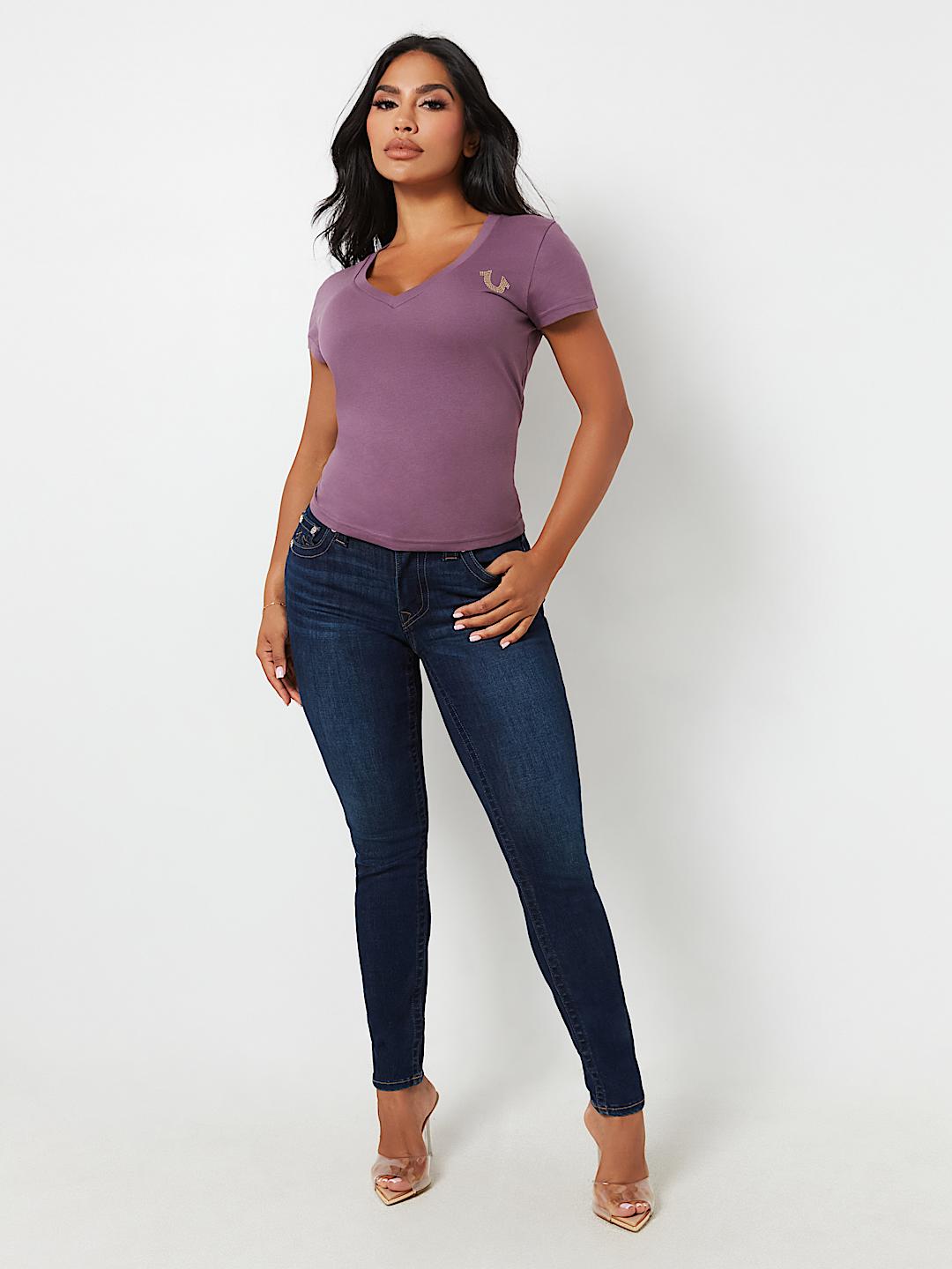 CRYSTAL CONCERT LOGO V NECK TEE, image 4