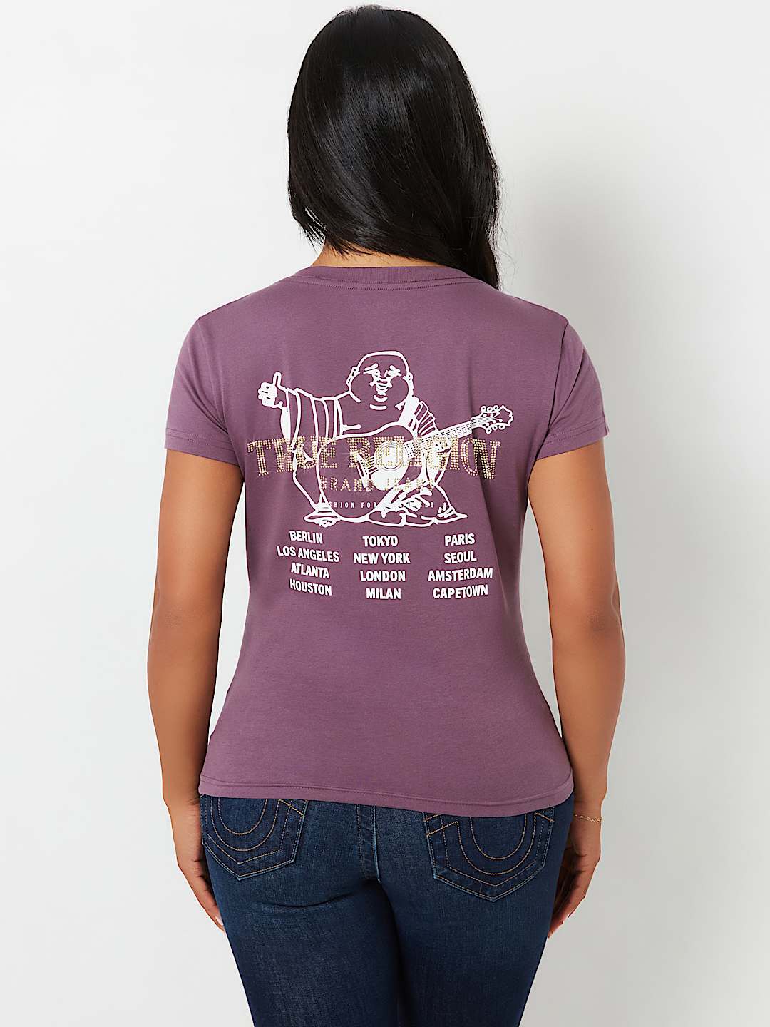 CRYSTAL CONCERT LOGO V NECK TEE, image 5