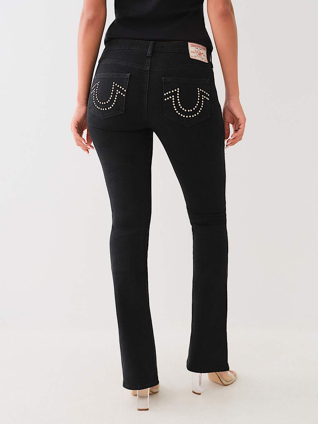 BECCA STUDDED BOOTCUT JEAN