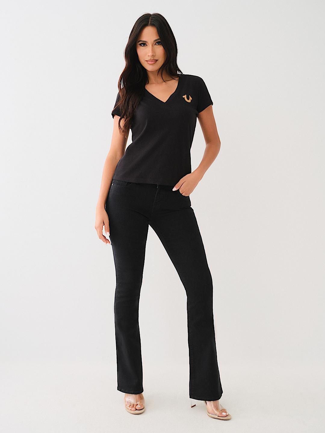 BECCA STUDDED BOOTCUT JEAN