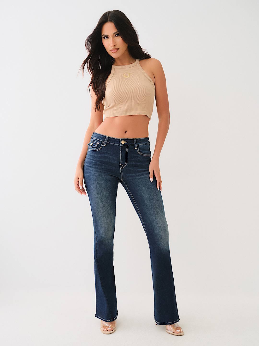 JOEY MID RISE SINGLE NEEDLE FLARE JEAN, image 4