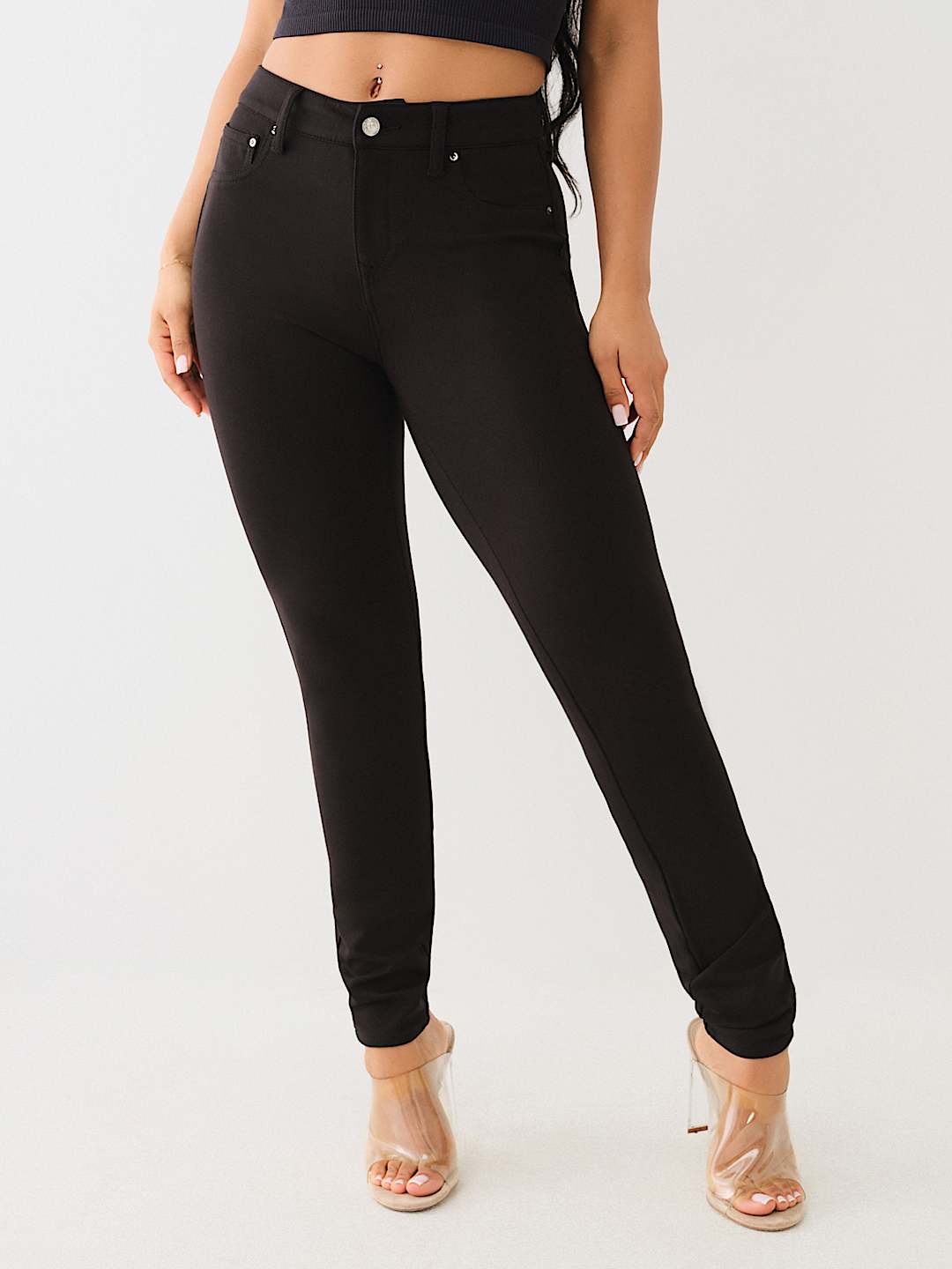 JENNIE PONTE MID RISE SKINNY PANT