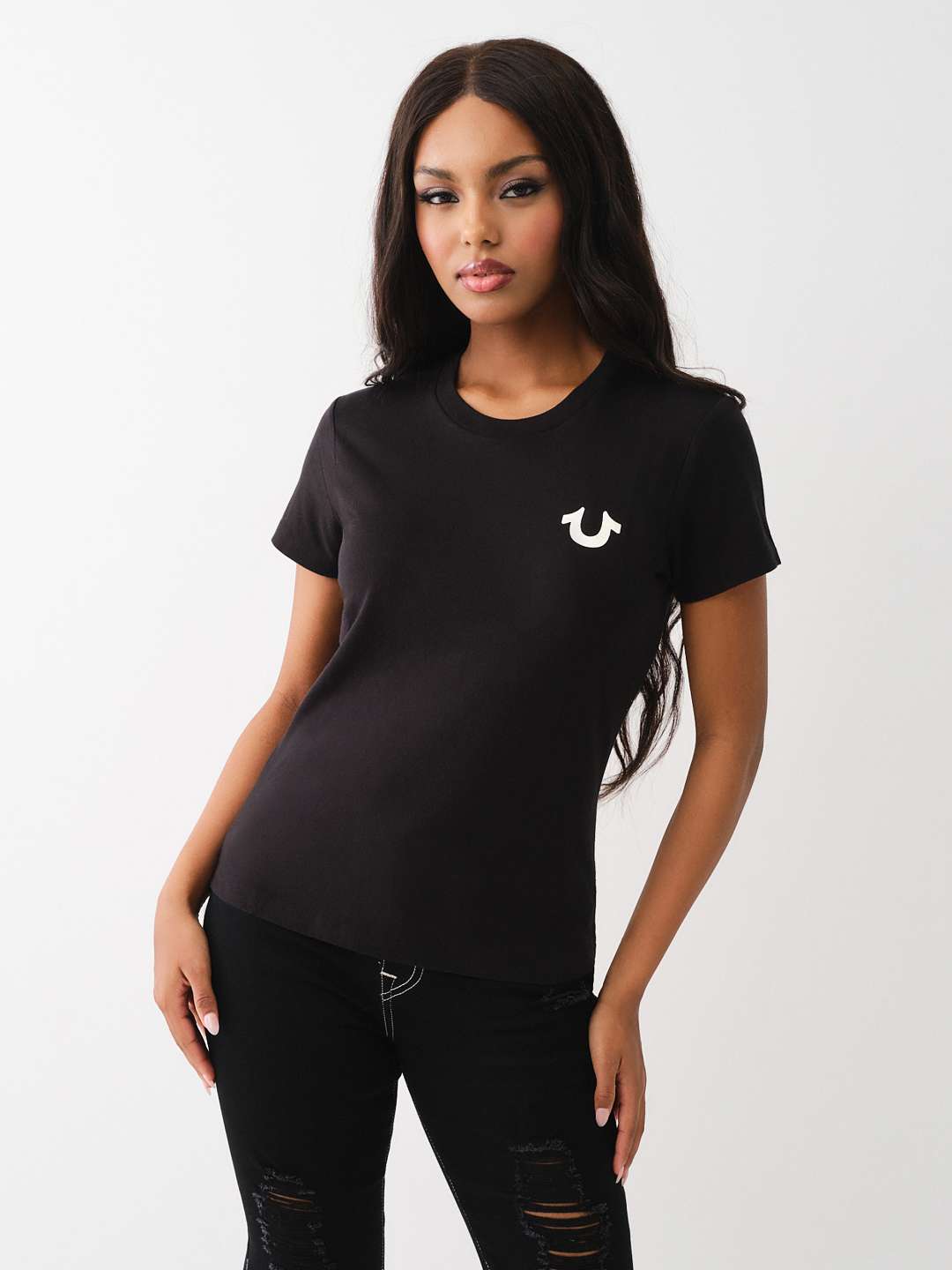 METALLIC HORSESHOE CREW TEE | True Religion