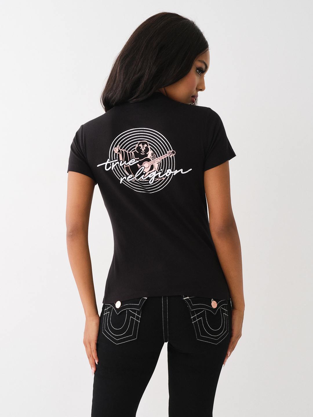 METALLIC HORSESHOE CREW TEE, image 5