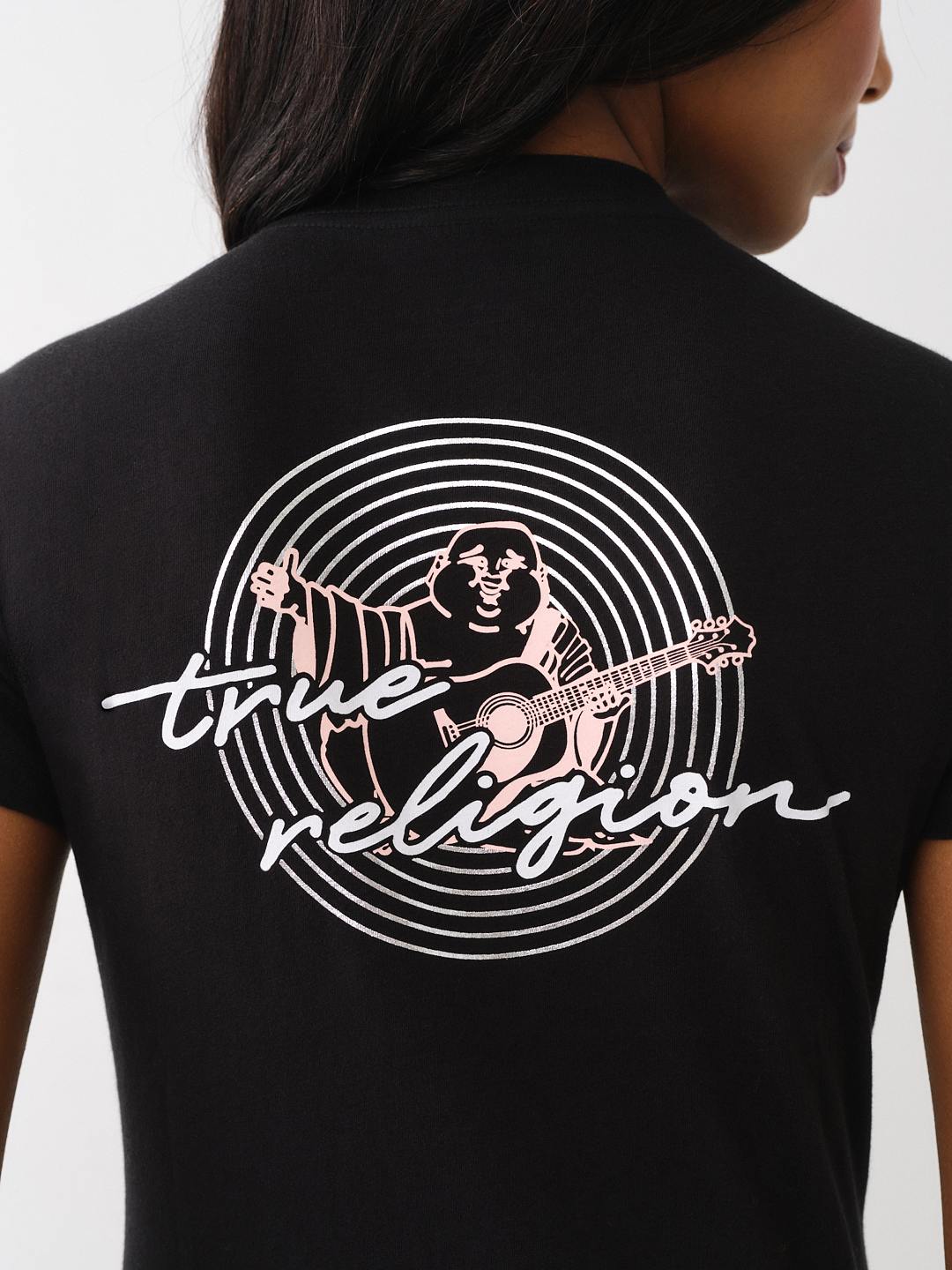 METALLIC HORSESHOE CREW TEE, image 1