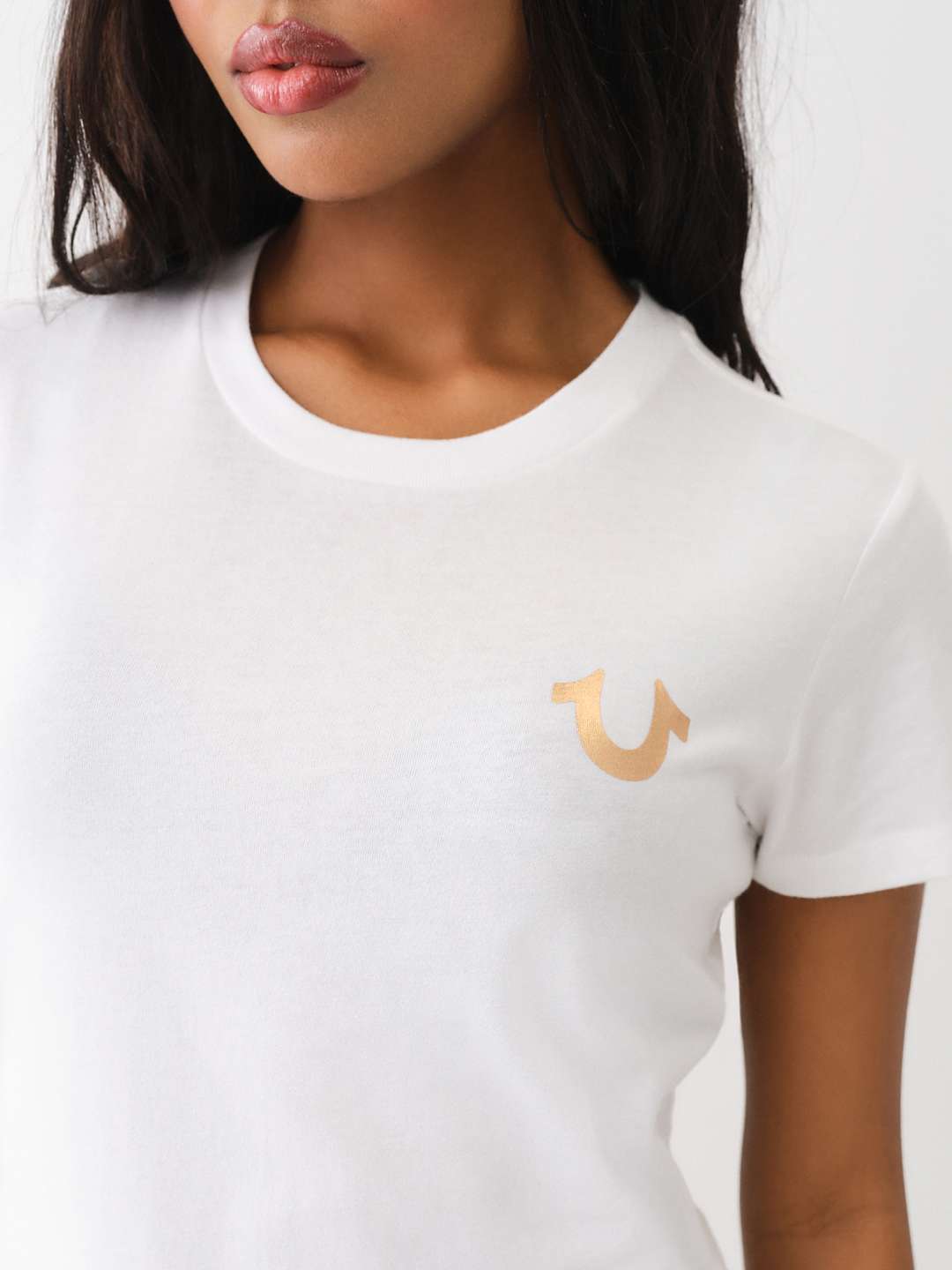 METALLIC HORSESHOE CREW TEE, image 3