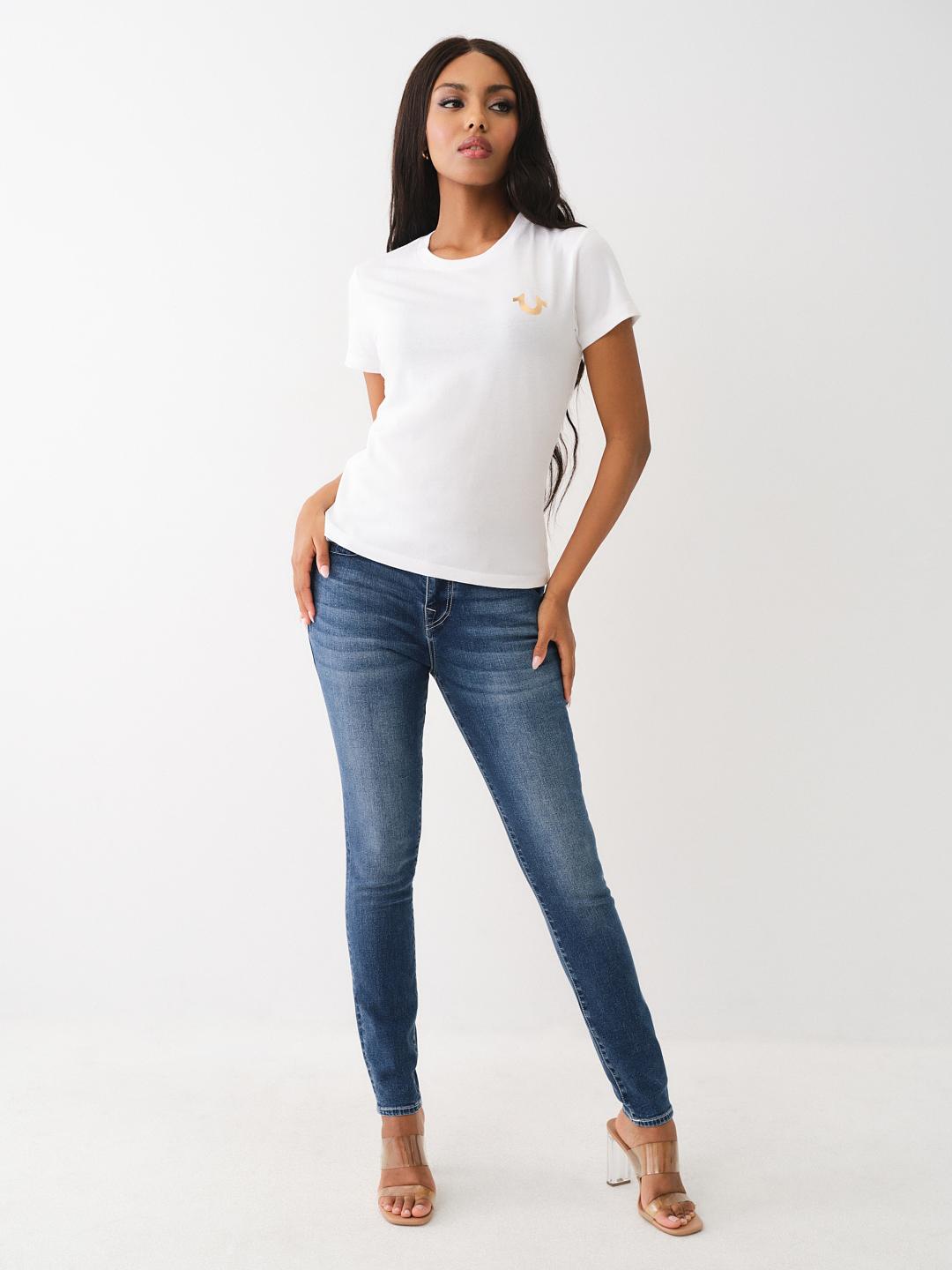METALLIC HORSESHOE CREW TEE, image 4