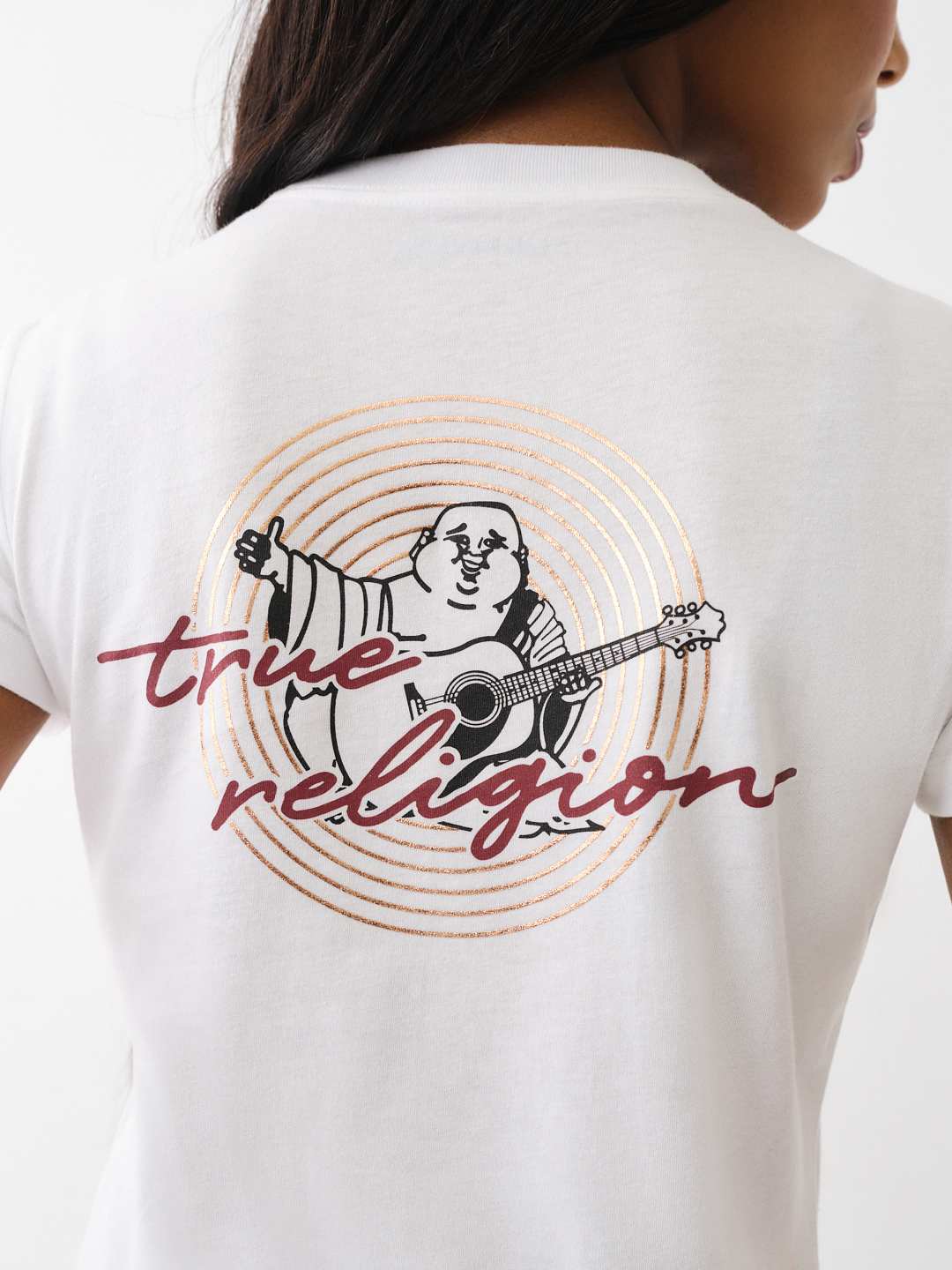 METALLIC HORSESHOE CREW TEE, image 1