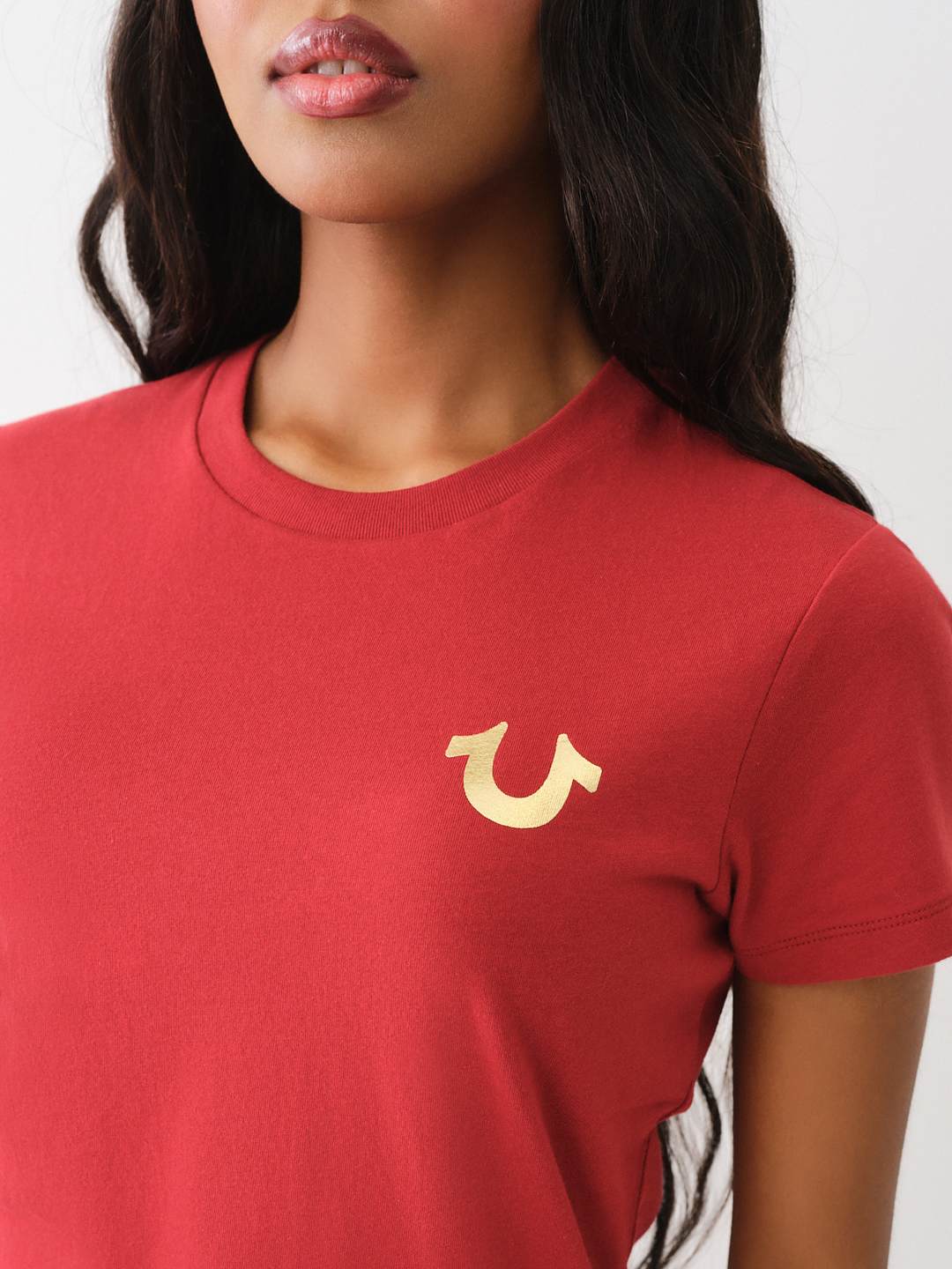 METALLIC HORSESHOE CREW TEE, image 3