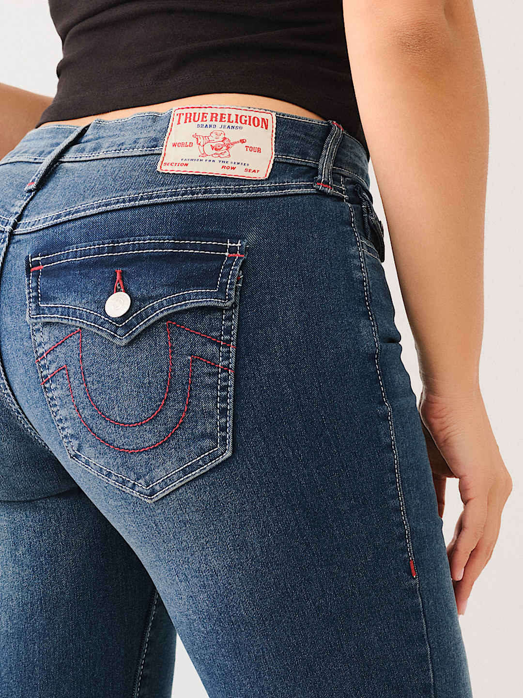 BECCA MID RISE FLAP BOOTCUT JEAN, image 5