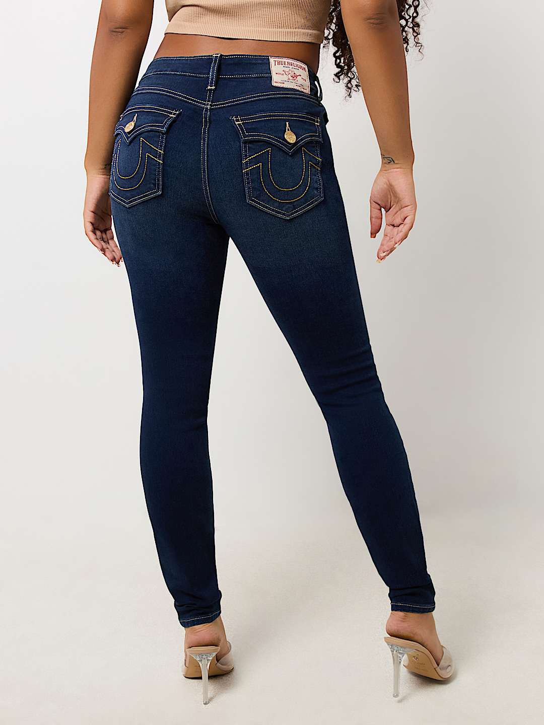JENNIE MID RISE LUREX SKINNY JEAN