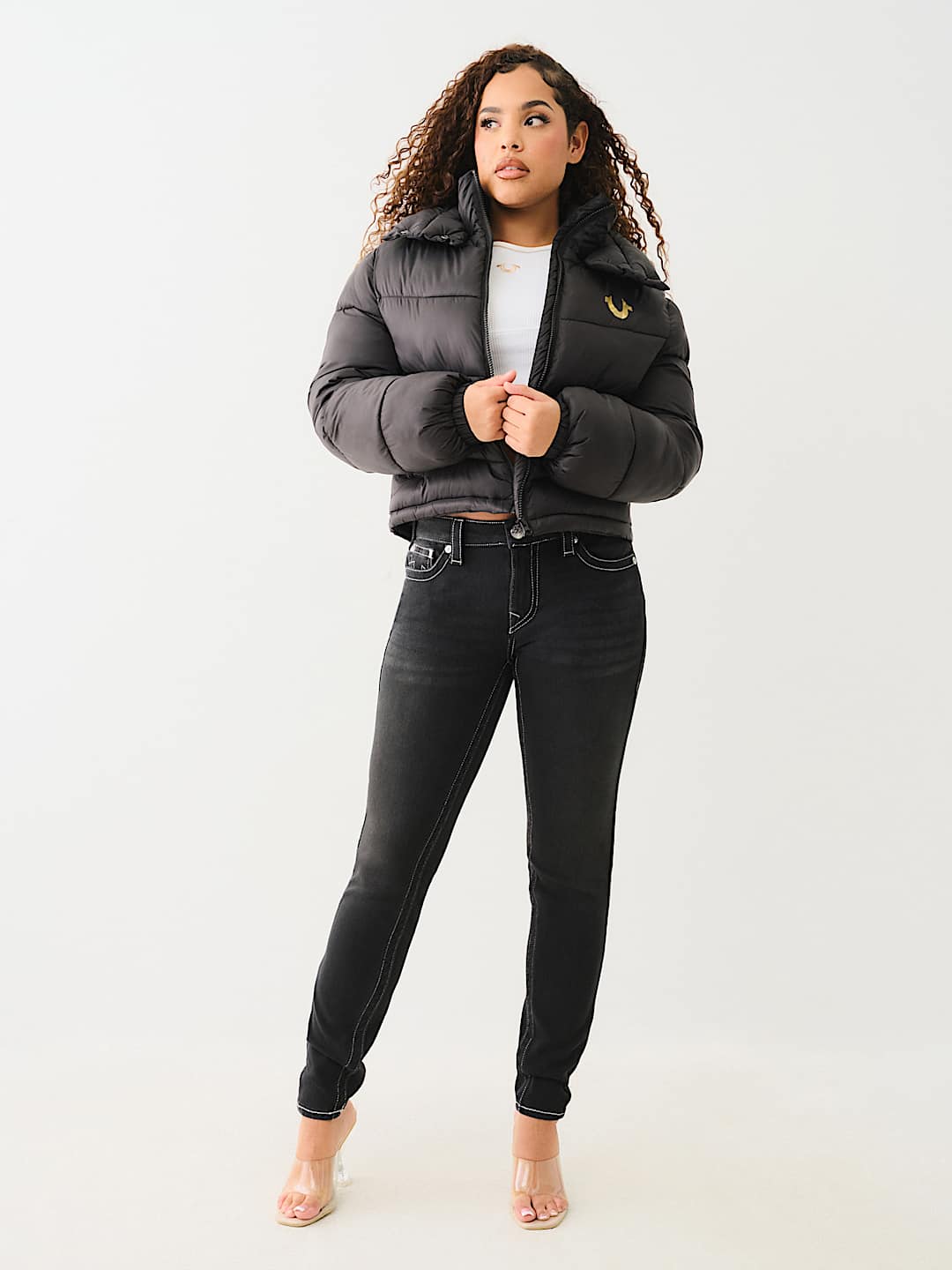 DOUBLE COLLAR PUFFER JACKET, image 2