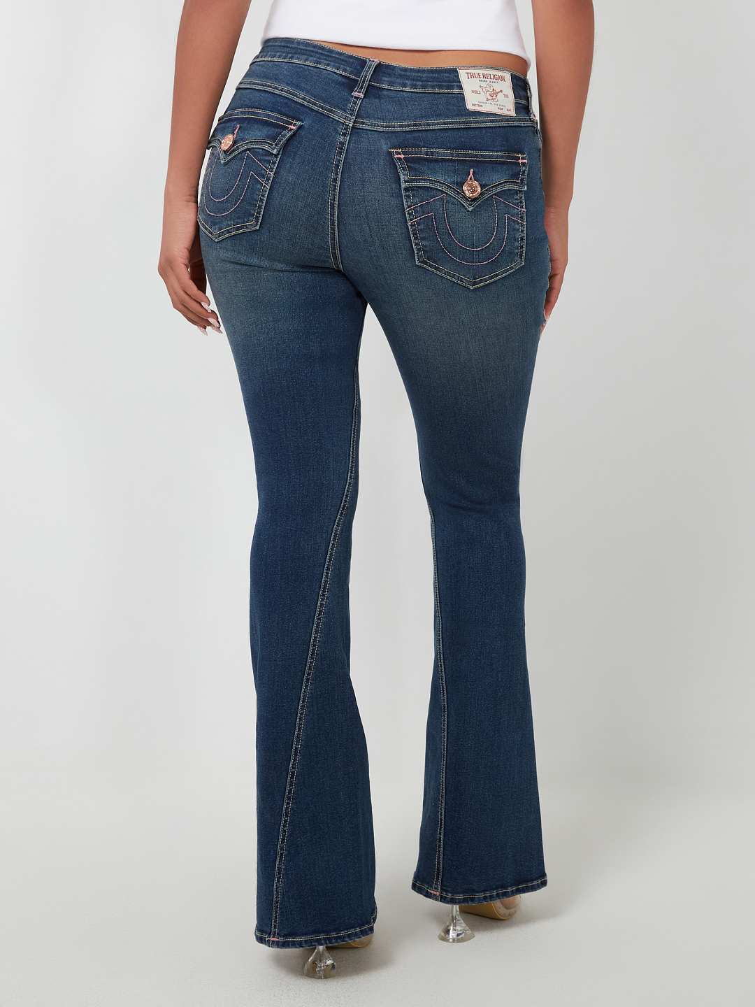 True Religion distressed Joey Mid Rise orders Flare jeans