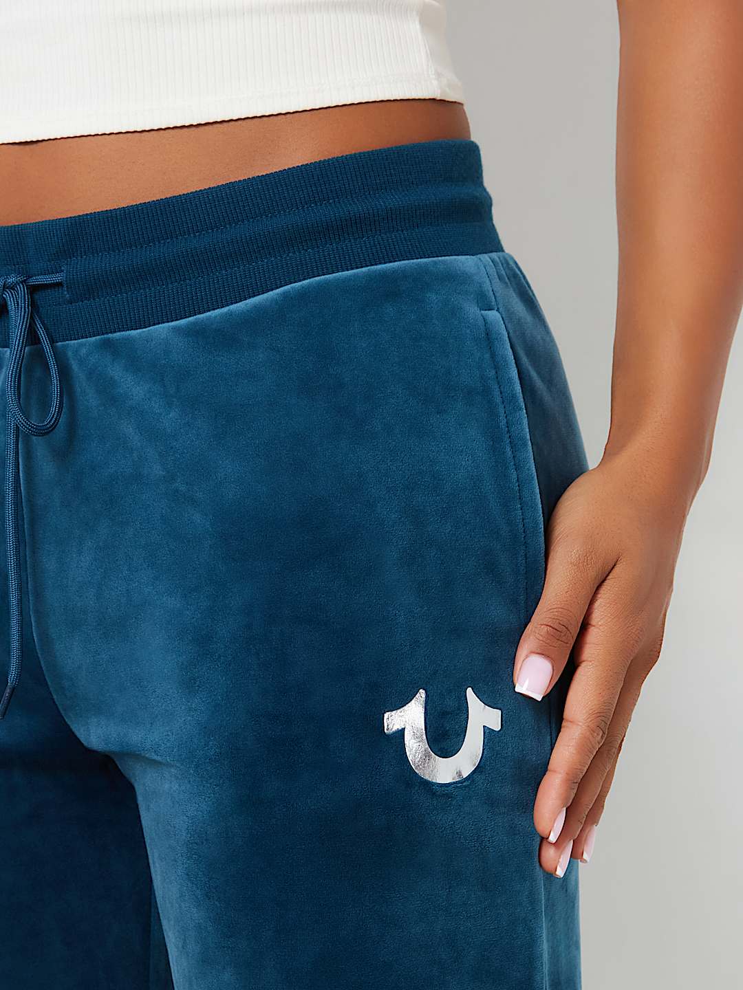 VELOUR STRAIGHT LEG SWEAT PANT, image 3