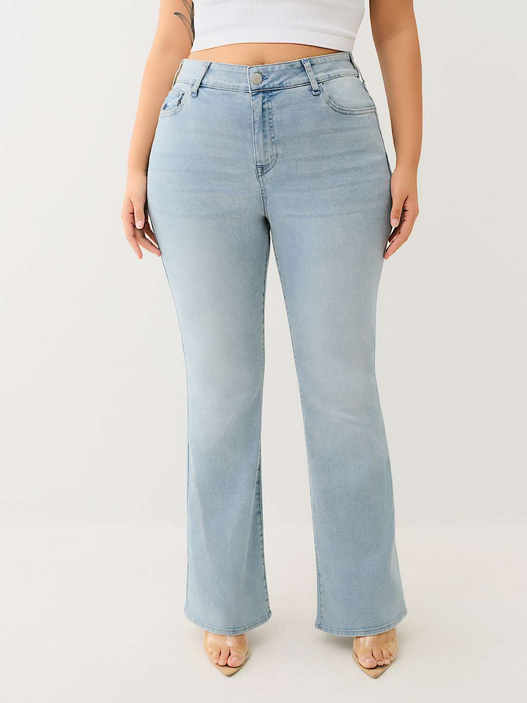 PLUS BECCA HIGH RISE FLAP BOOTCUT JEAN