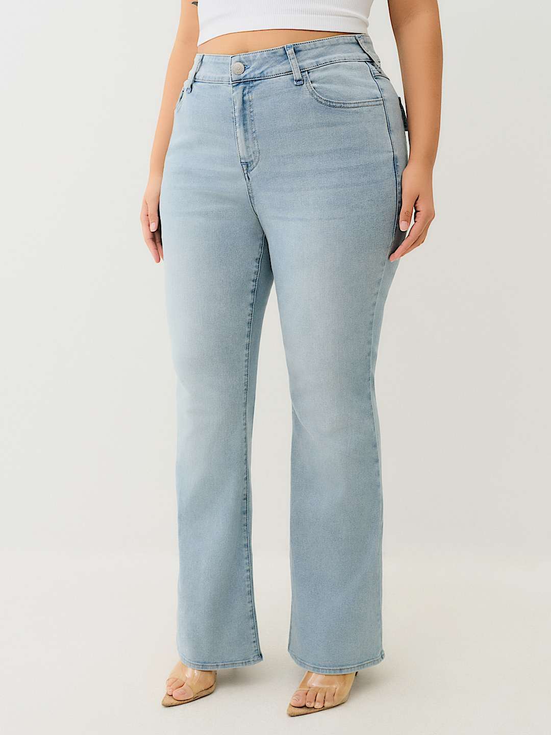 PLUS BECCA HIGH RISE FLAP BOOTCUT JEAN