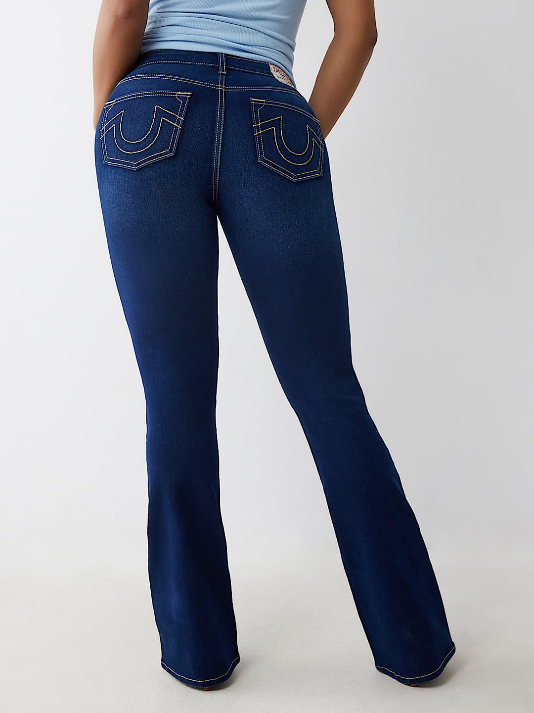 BECCA MID RISE LUREX BOOTCUT JEAN