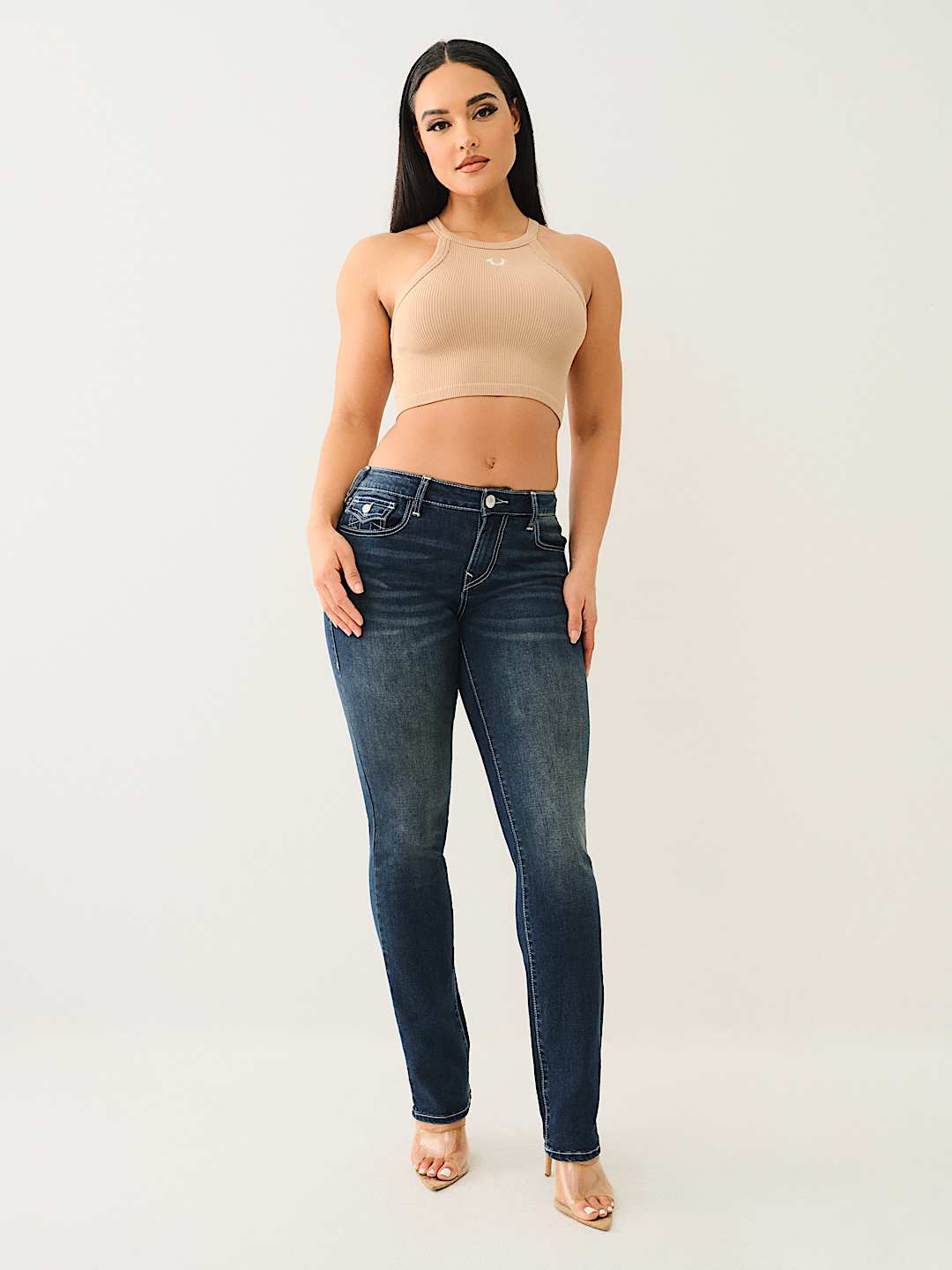 BILLIE MID RISE FLAP STRAIGHT JEAN