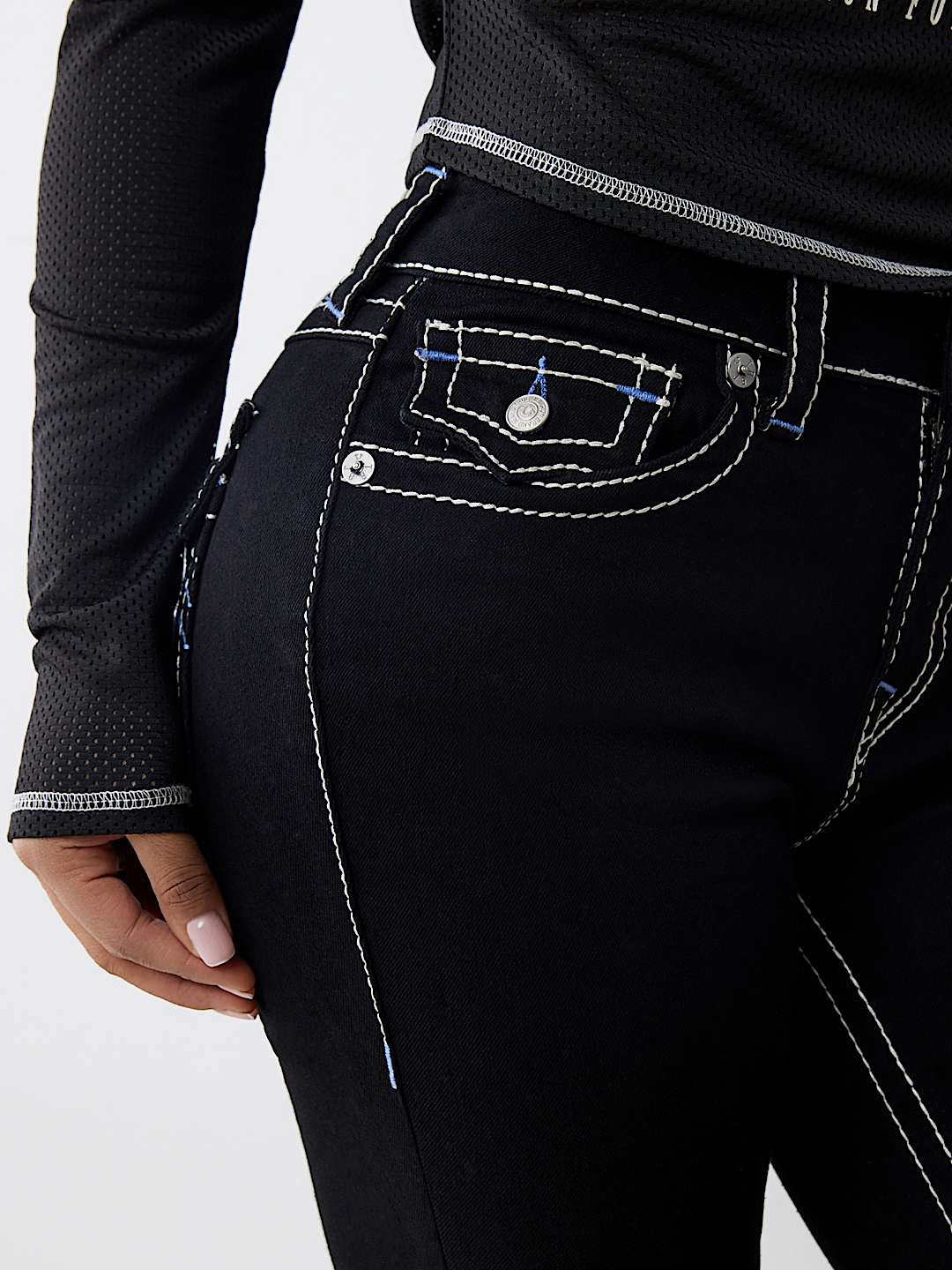 JENNIE MID RISE BIG T CURVY SKINNY JEAN - Black | True Religion