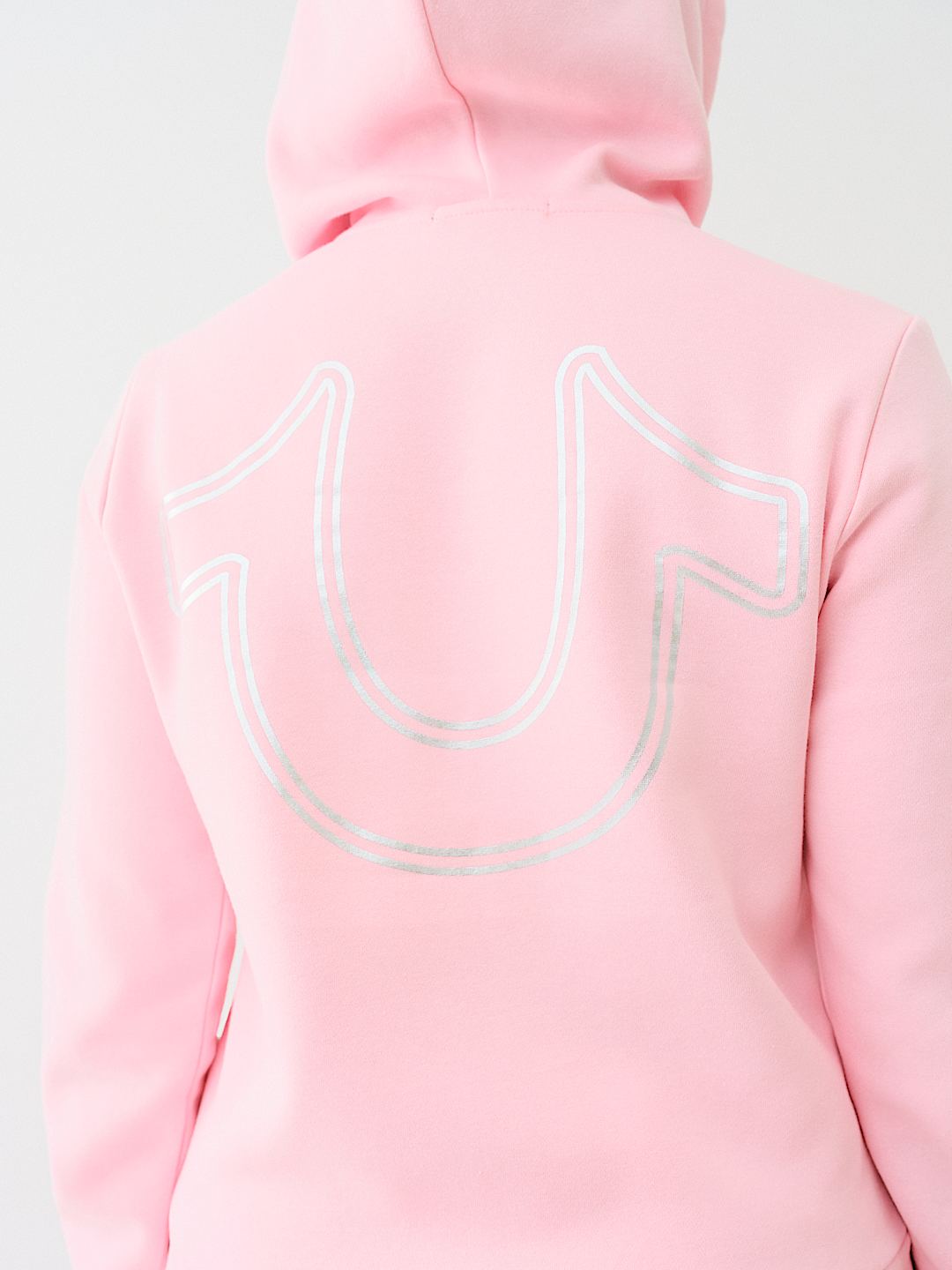 CRYSTAL SCRIPT LOGO ZIP HOODIE