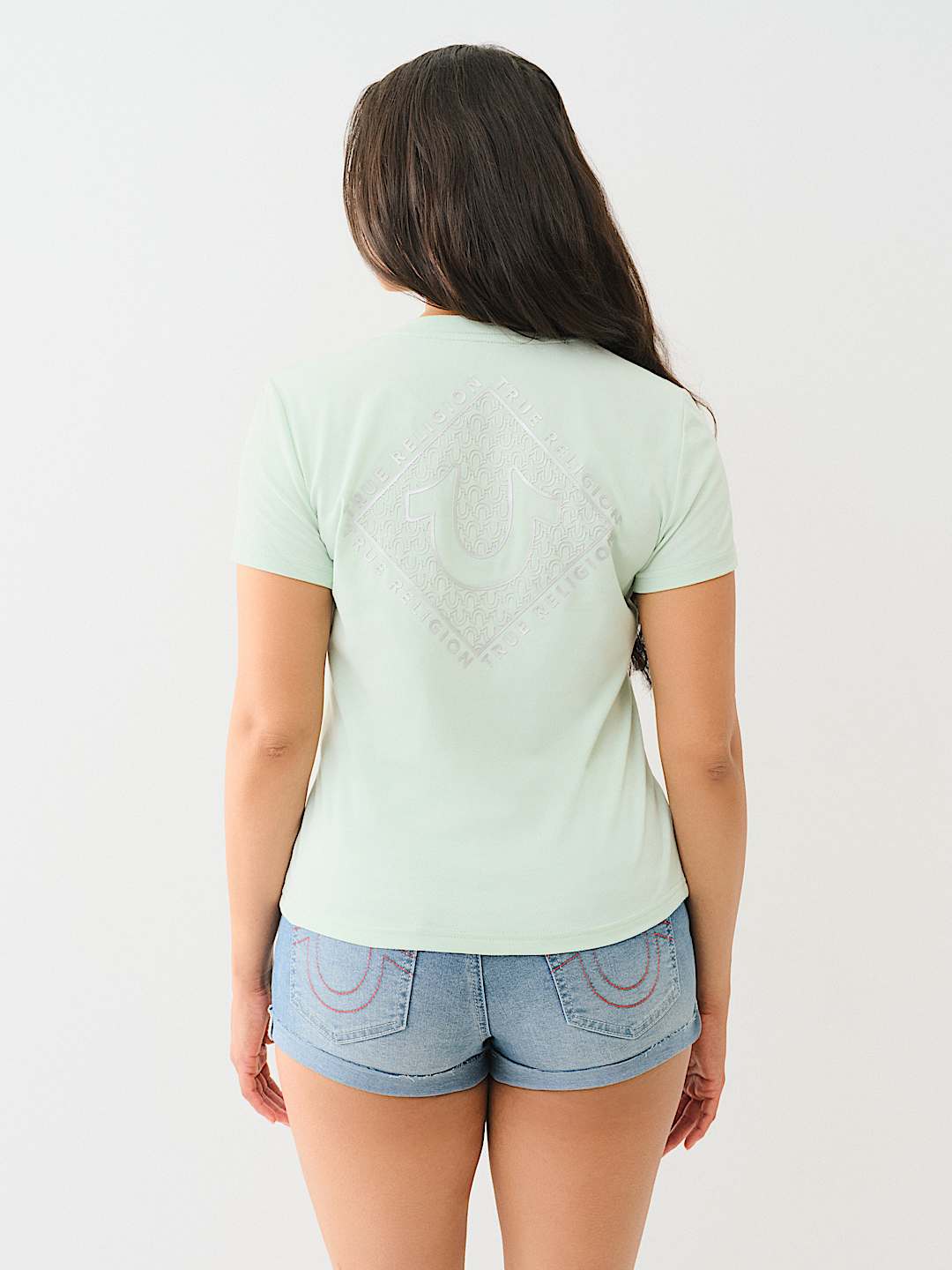 HIGH DENSITY LOGO V NECK TEE, image 6