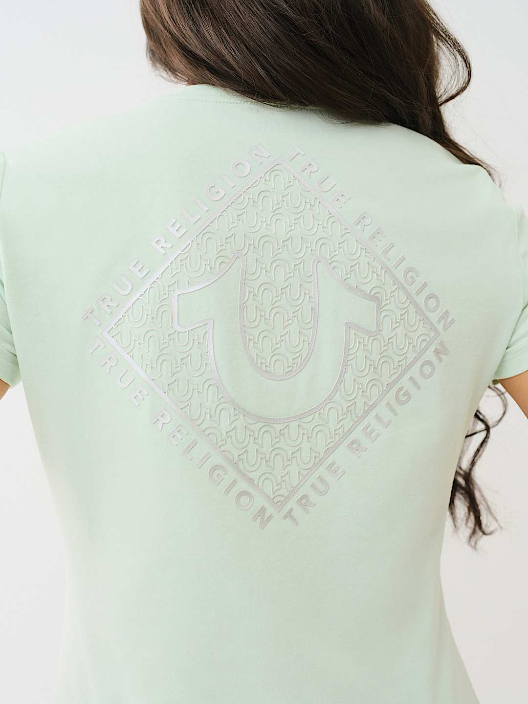 HIGH DENSITY LOGO V NECK TEE, image 1