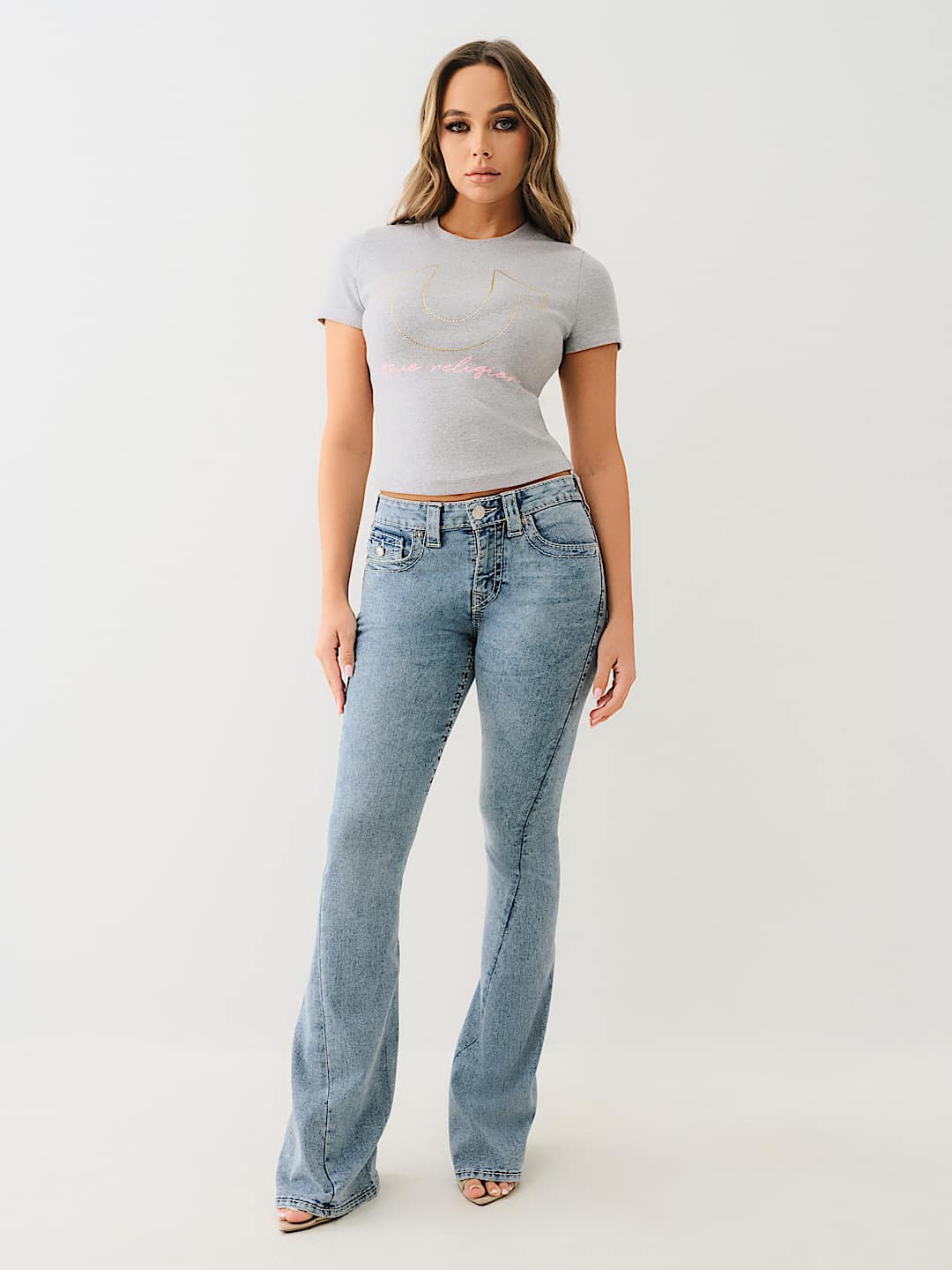 RIBBED CRYSTAL HORSESHOE BABY TEE, image 3