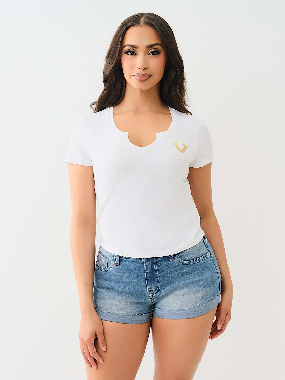 TRI LOGO NOTCH BABY TEE, image 2