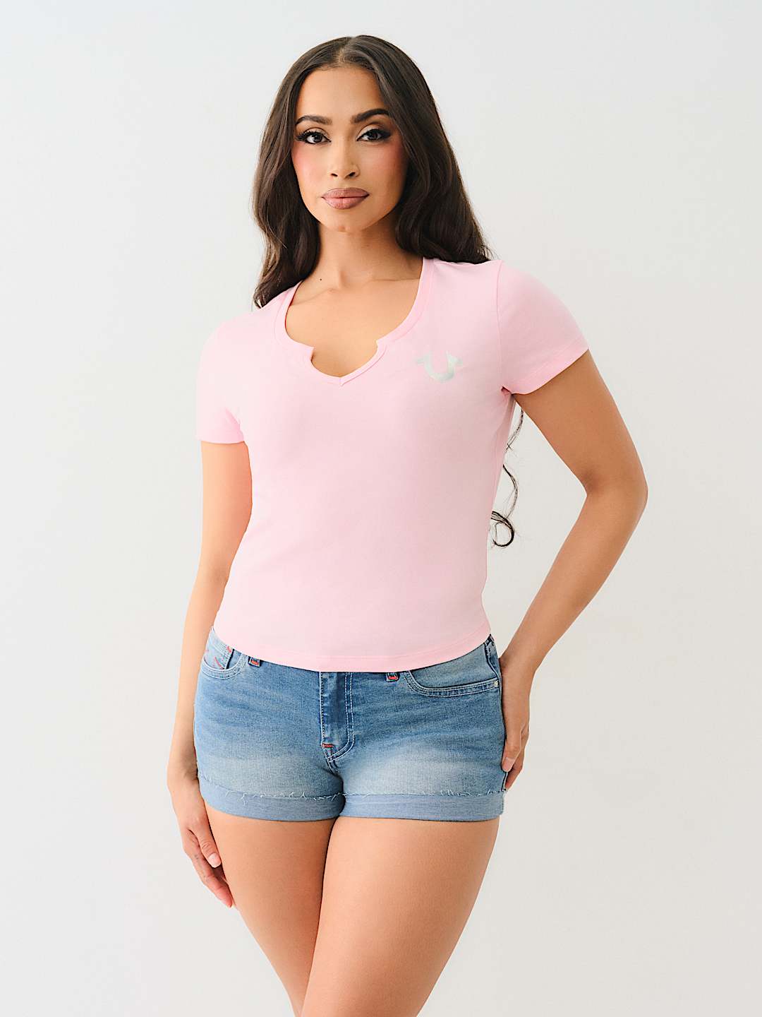 TRI LOGO NOTCH BABY TEE, image 2