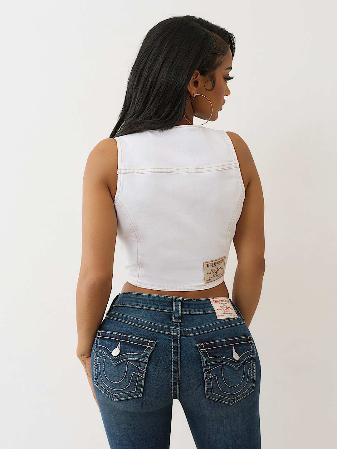 CROPPED DENIM VEST