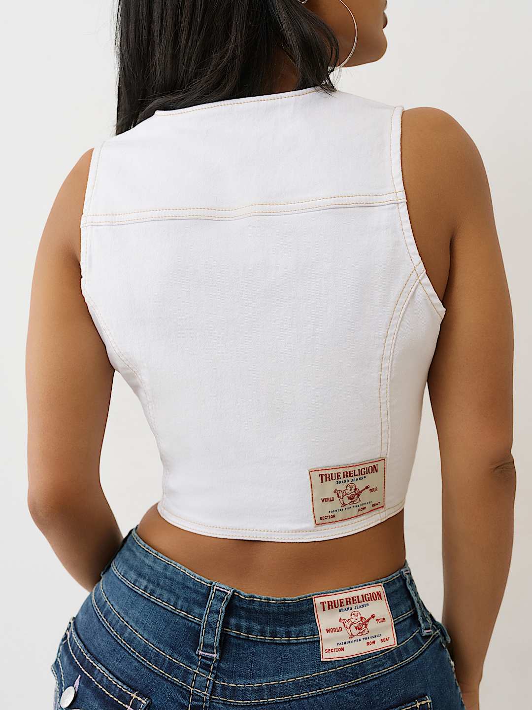 CROPPED DENIM VEST