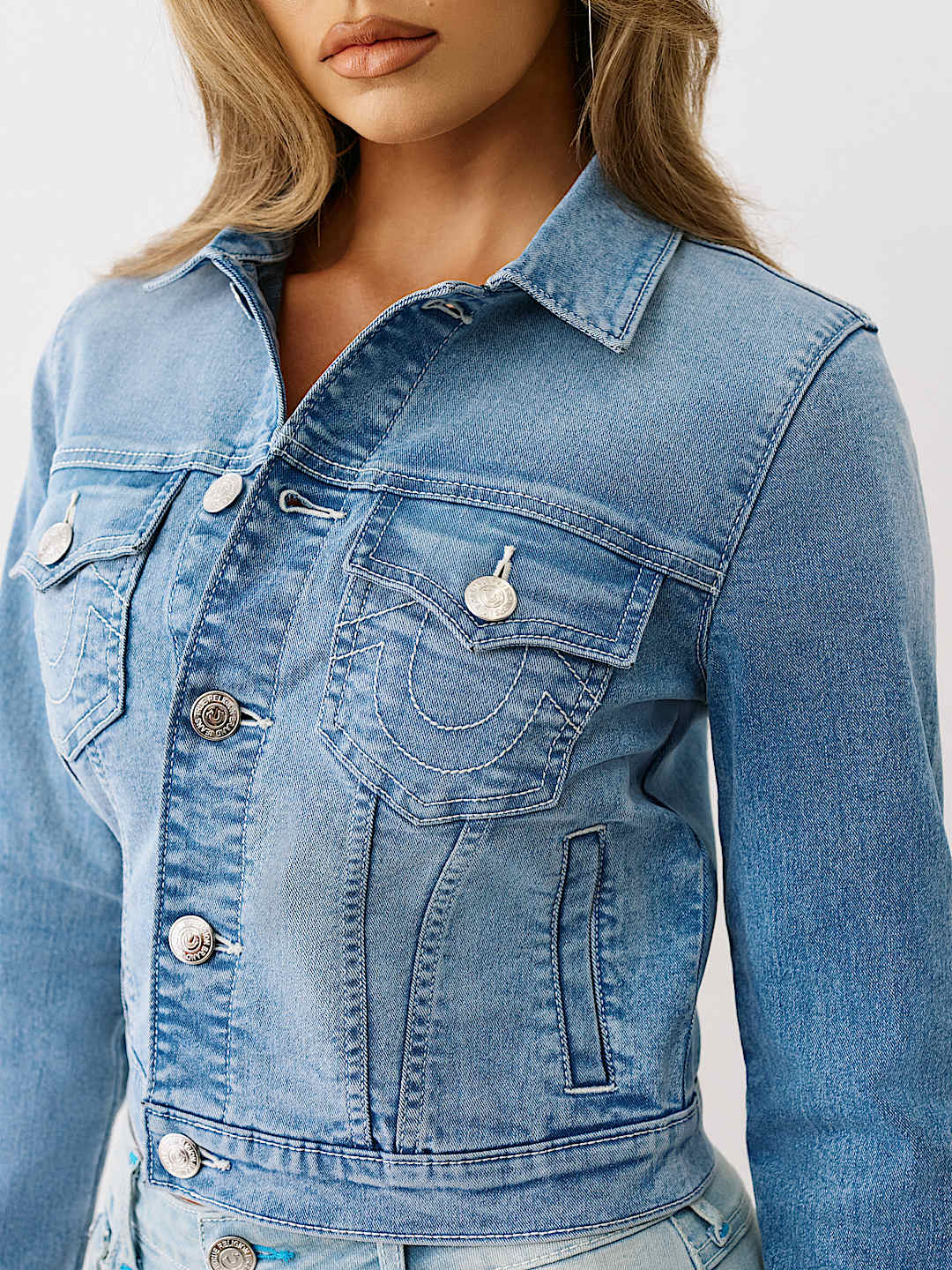 JESSE CROPPED TRUCKER JACKET, image 6
