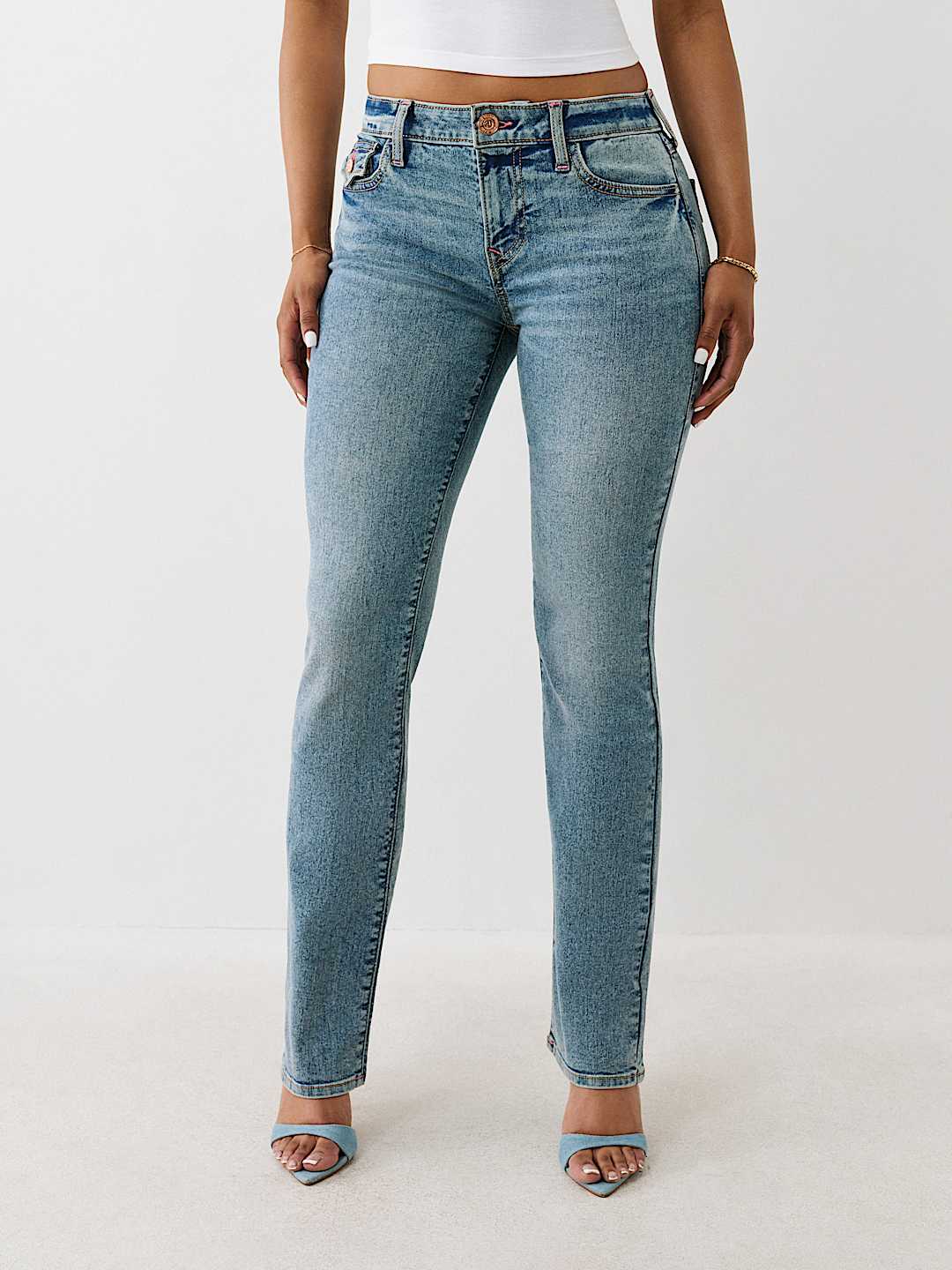BILLIE MID RISE STRETCH STRAIGHT JEAN