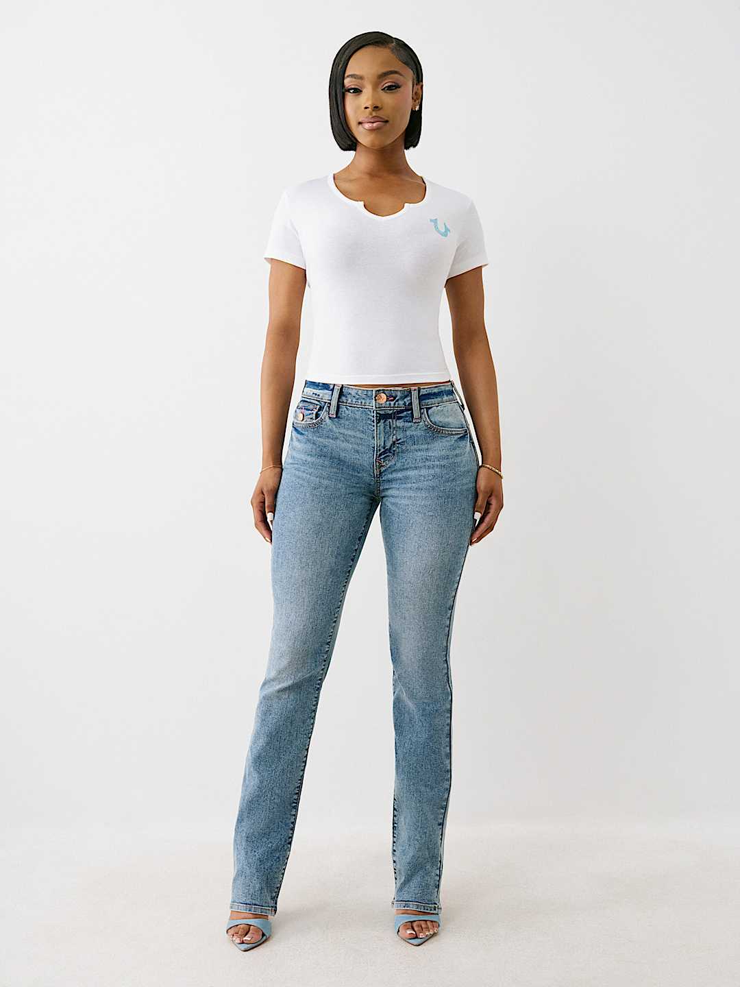 BILLIE MID RISE STRETCH STRAIGHT JEAN