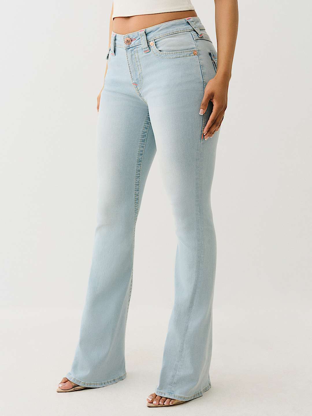 JOEY MID RISE BIG T FLARE JEAN