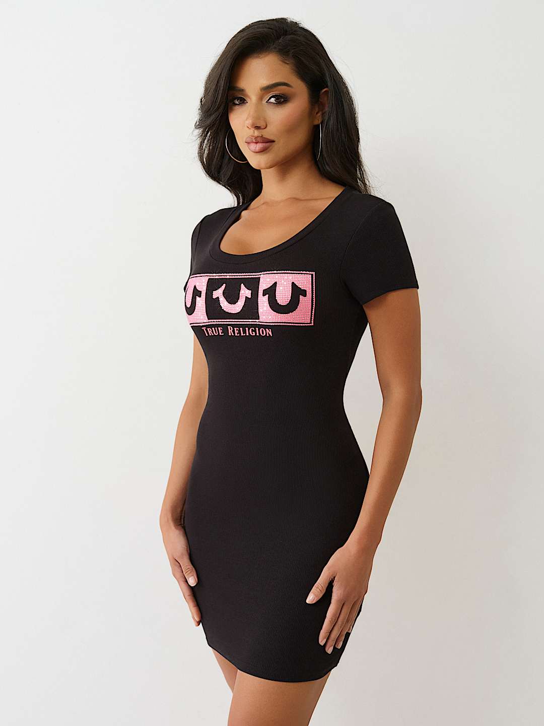 RIBBED CRYSTAL HORSESHOE DRESS, image 3
