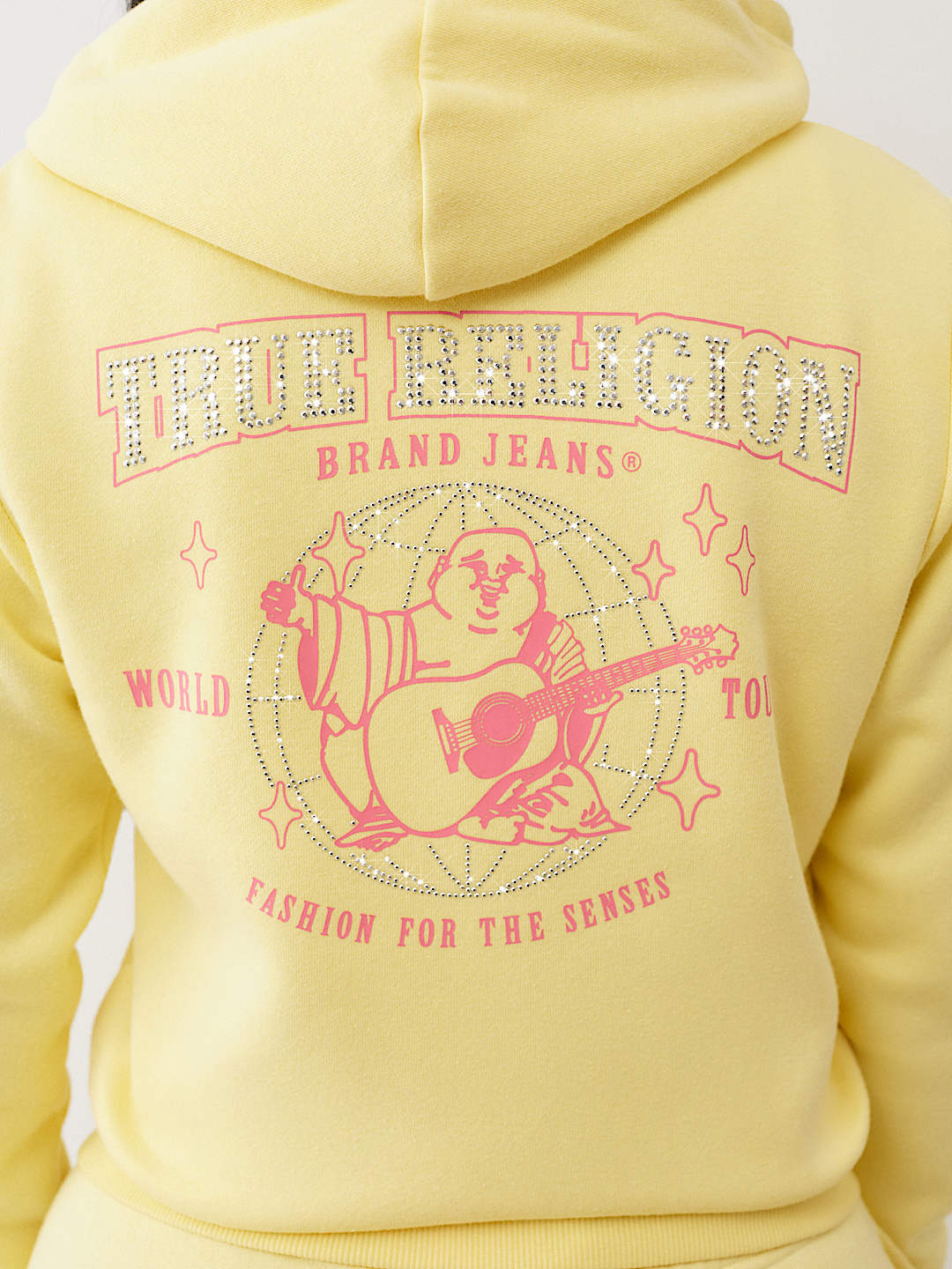 CRYSTAL GLOBAL LOGO ZIP HOODIE