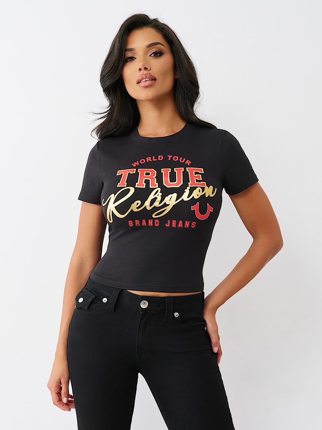 METALLIC LOGO BABY TEE | True Religion