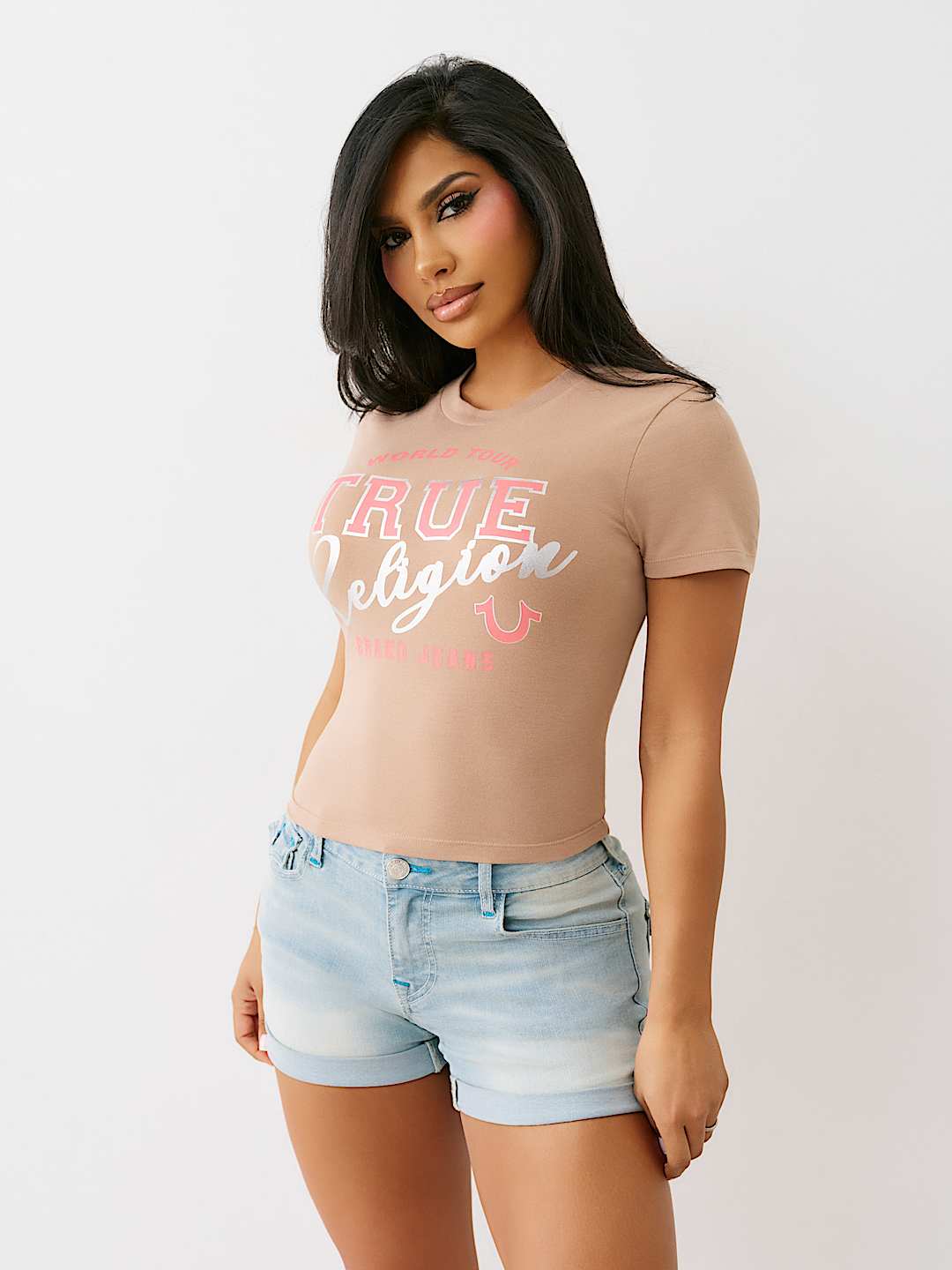 METALLIC LOGO BABY TEE, image 4