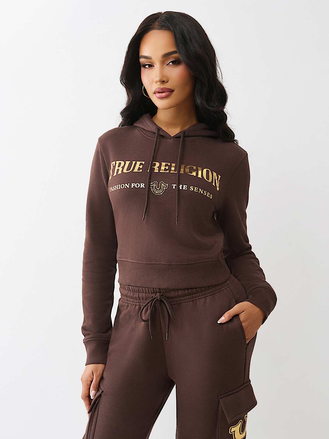 TRUE RELIGION METALLIC HOODIE, image 2