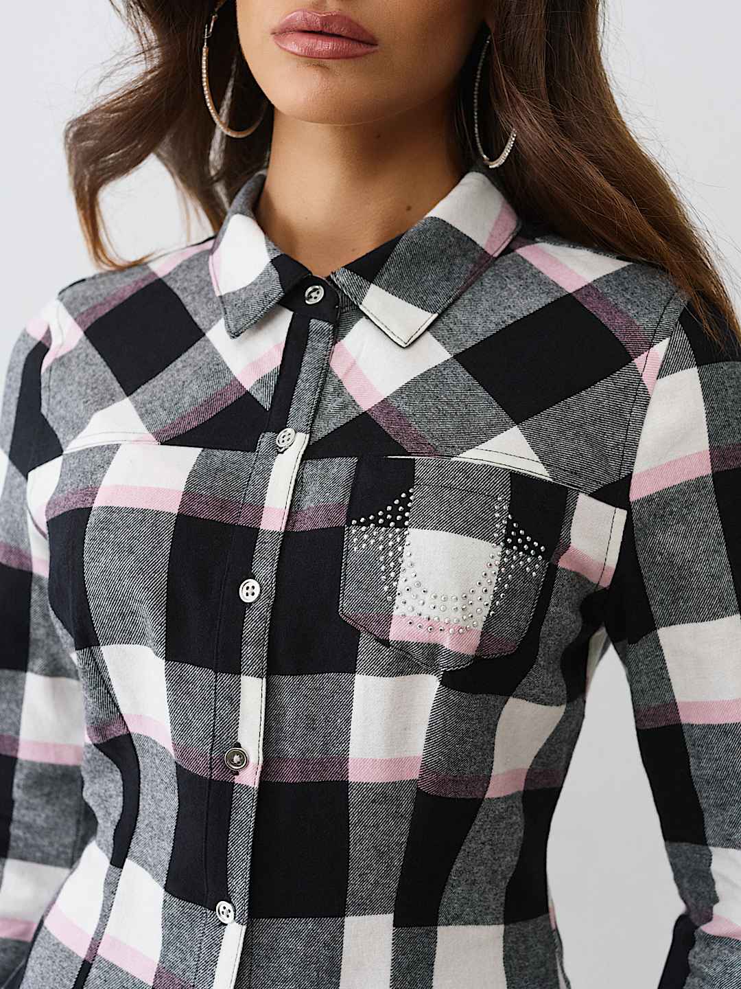 SLIM FIT CRYSTAL HORSESHOE FLANNEL, image 5