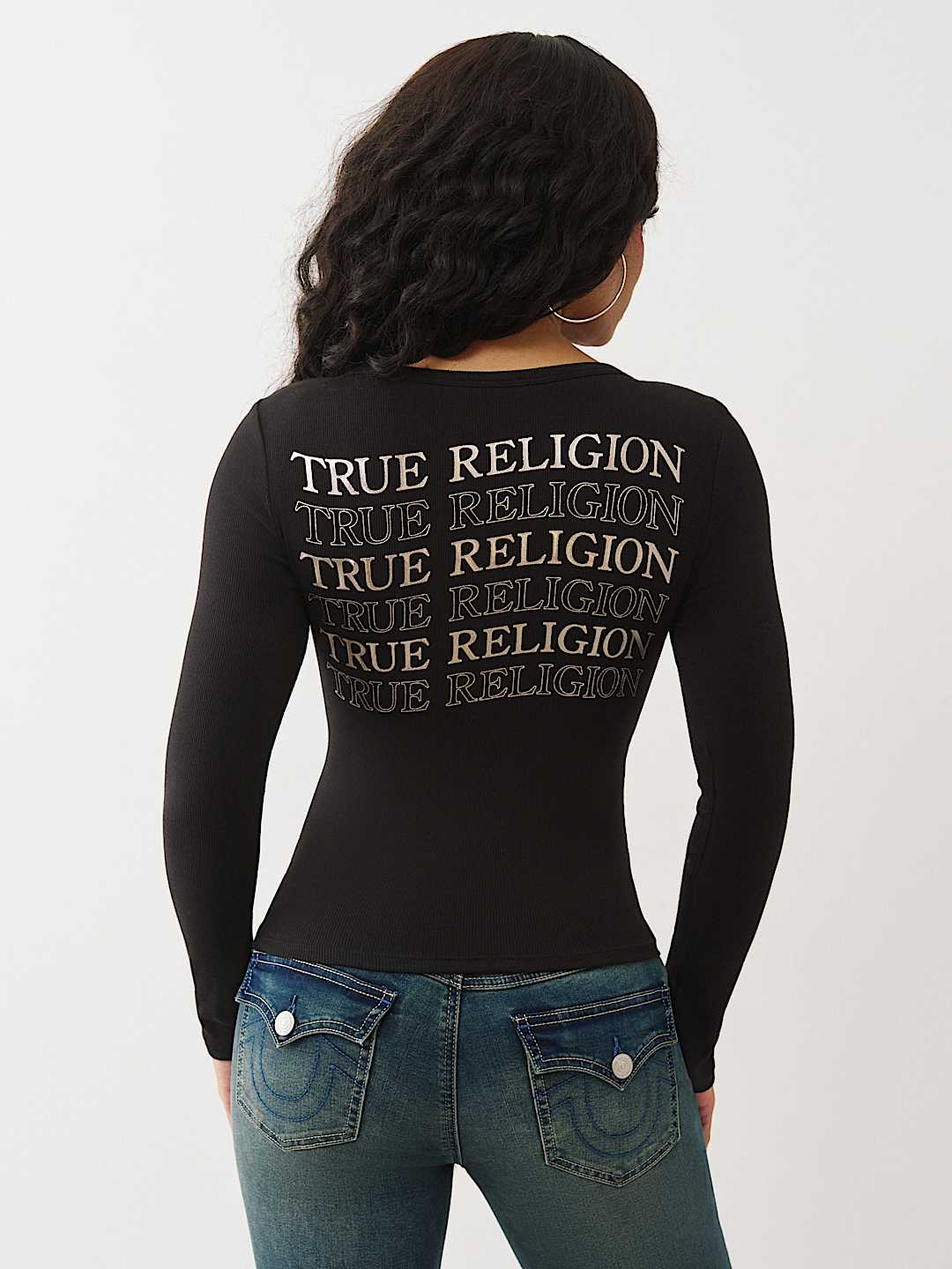 RIBBED LOGO HENLEY, image 5